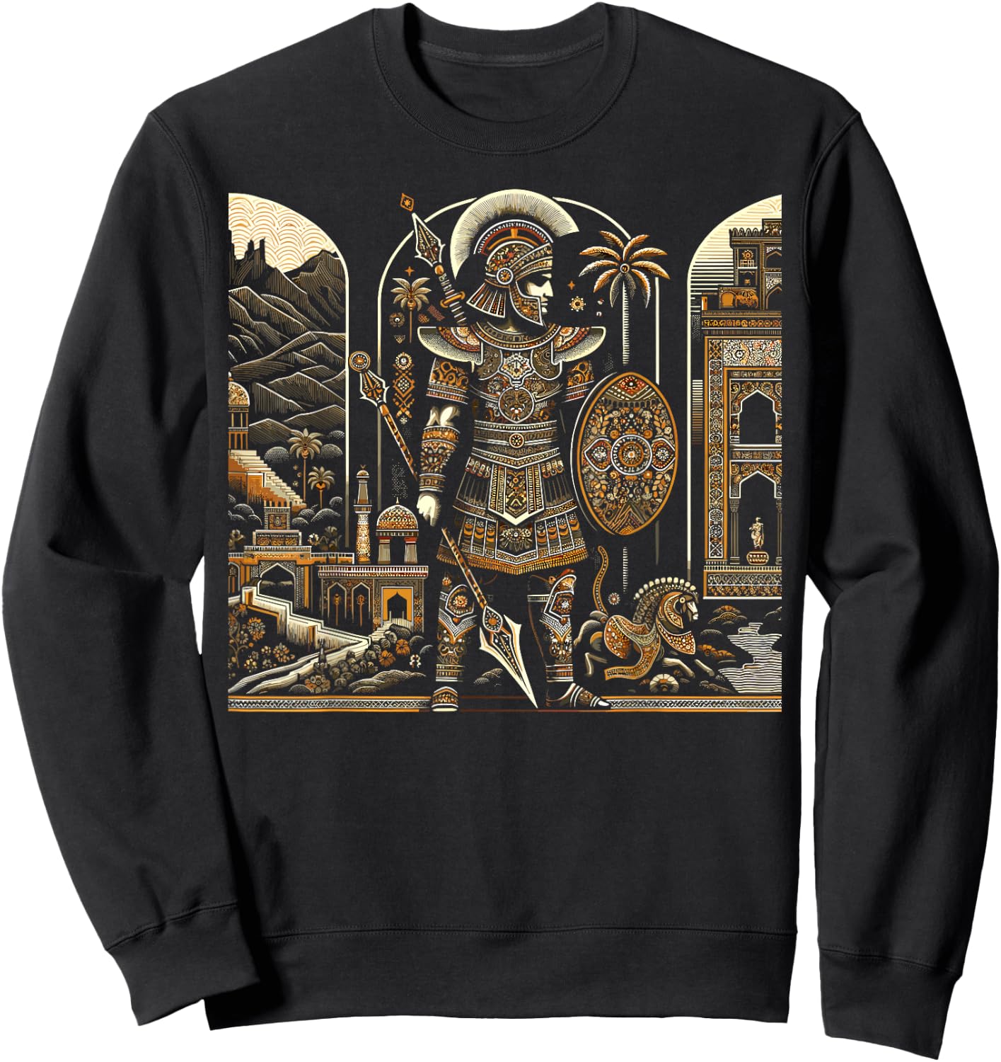 Persian Immortal Achaemenid Empire Persian Warrior Sweatshirt - Sweatshirt | Black