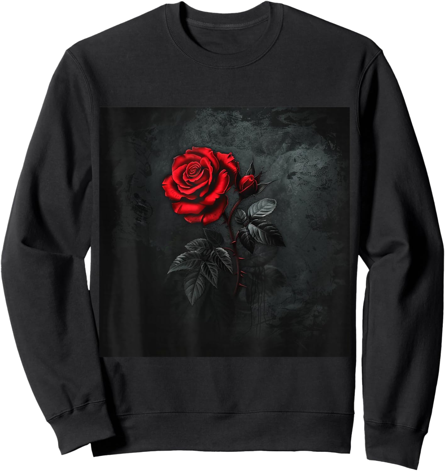 Vintage rose tattoo Sweatshirt - Sweatshirt | Black