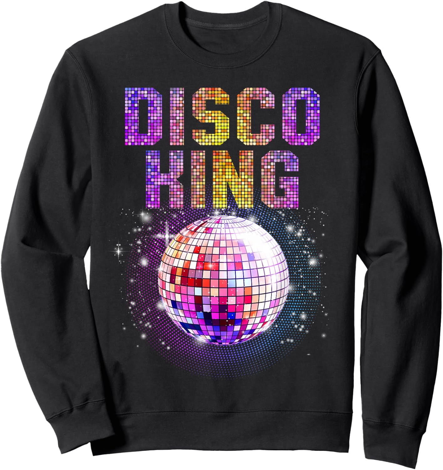 Best Disco Art Boys Groovy Dance Music Disco Lover Sweatshirt - Sweatshirt | Black