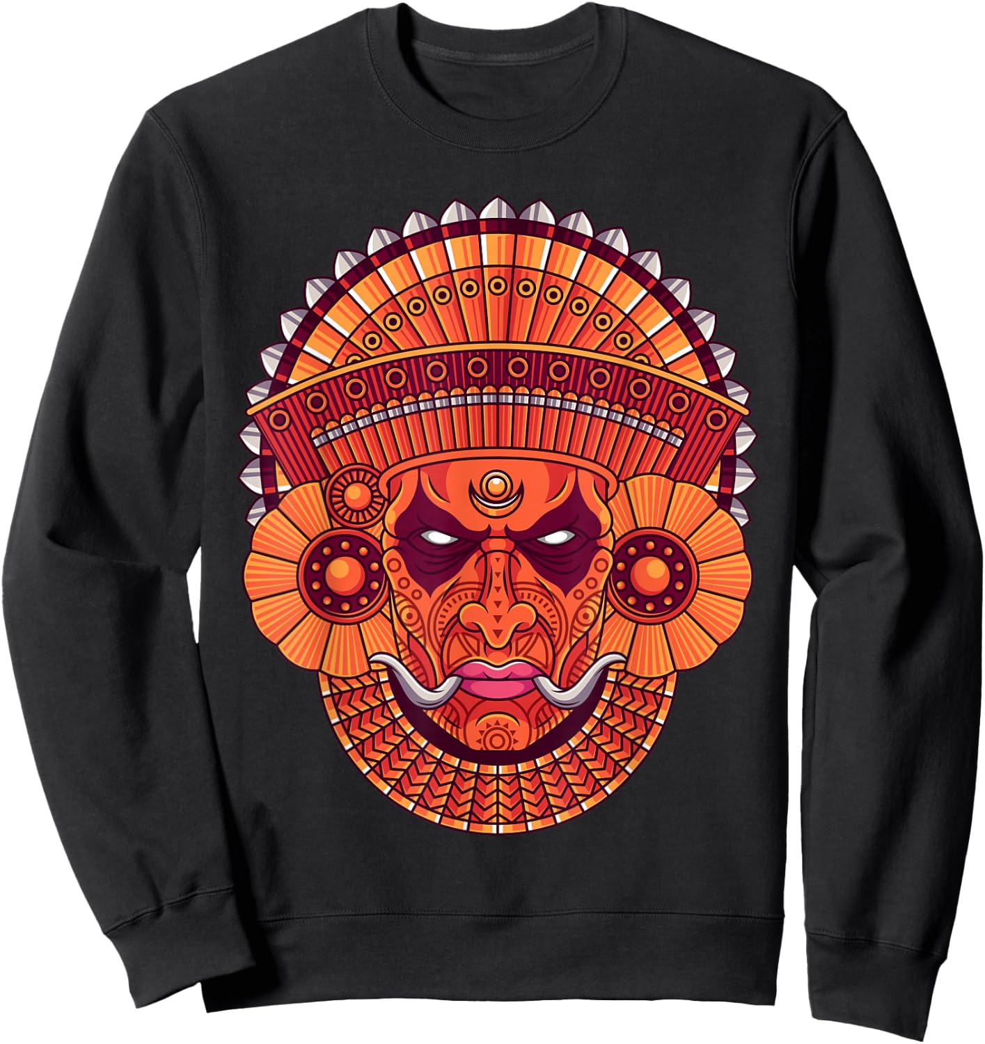 Theyyam Kolam Muggu Indian Kerala Sweatshirt - Sweatshirt | Black