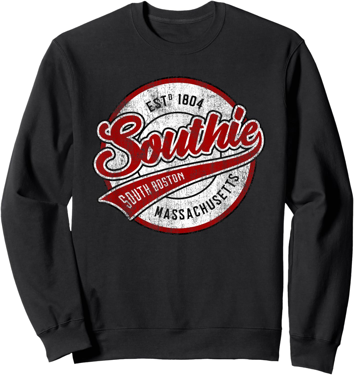 Southie Boston Massachusetts Irish South Boston Boxing Sweatshirt - Sweatshirt | Black