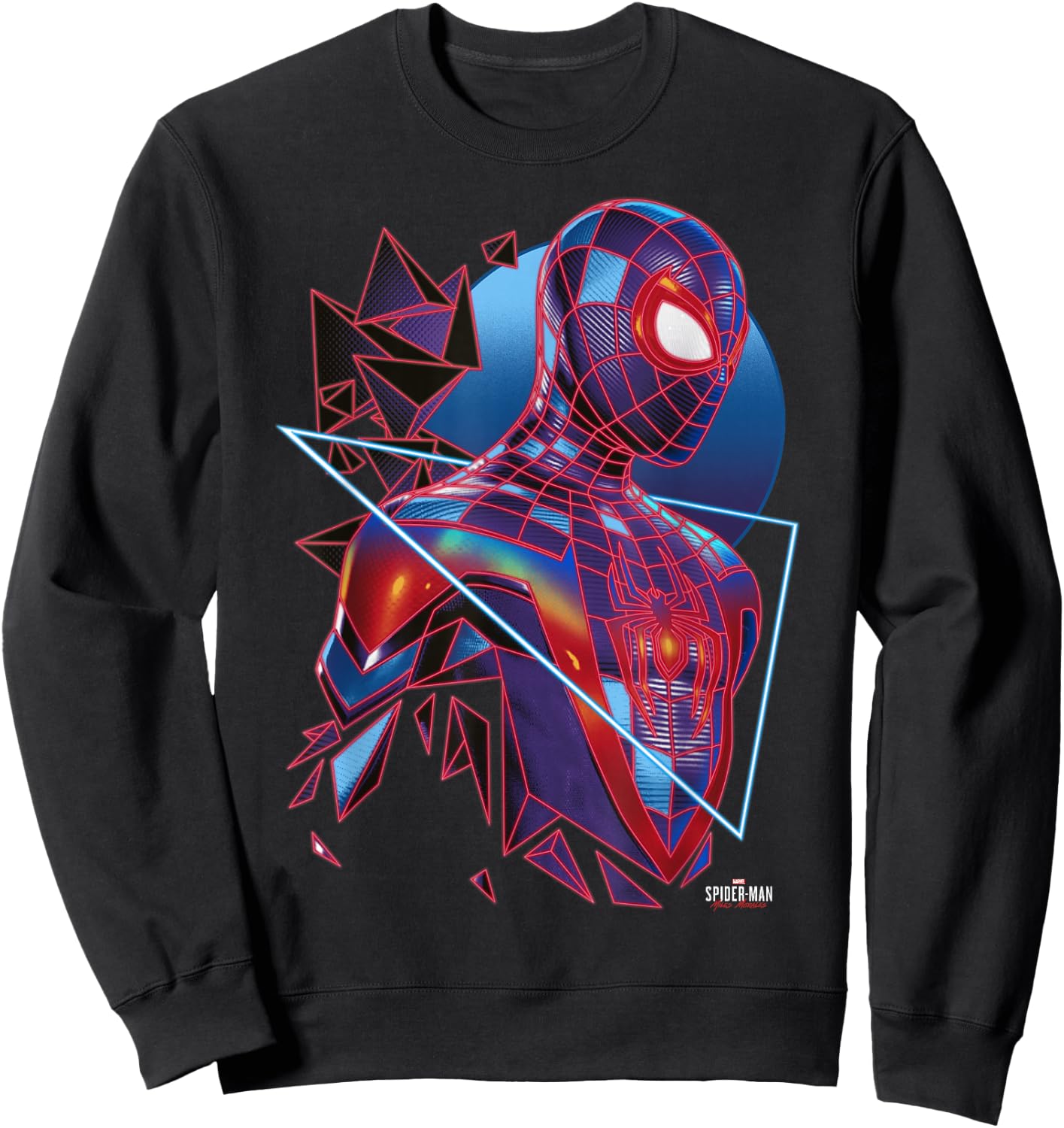 Marvel Spider-Man: Miles Morales Shattered Portrait Sweatshirt - Sweatshirt | Black