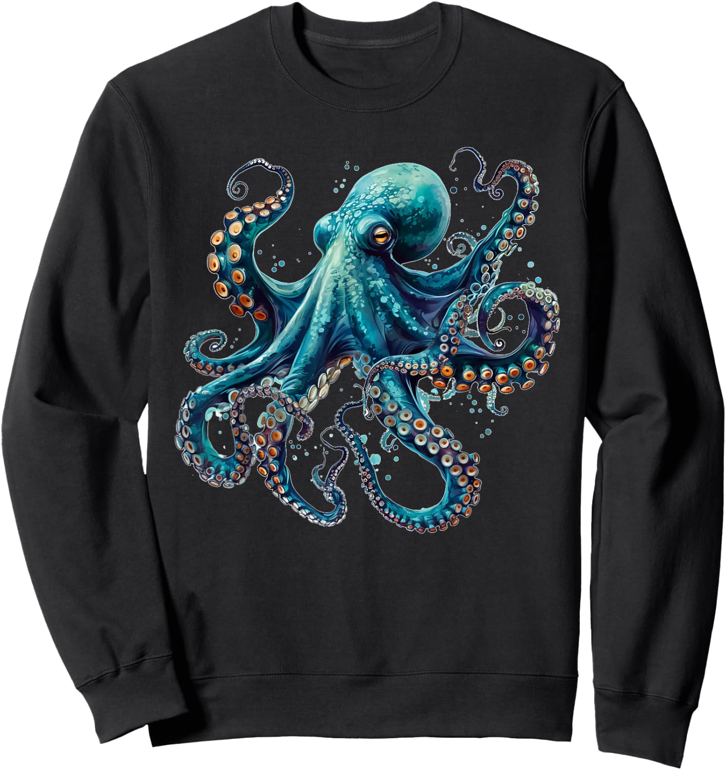 Cool blue octopus Sweatshirt - Sweatshirt | Black