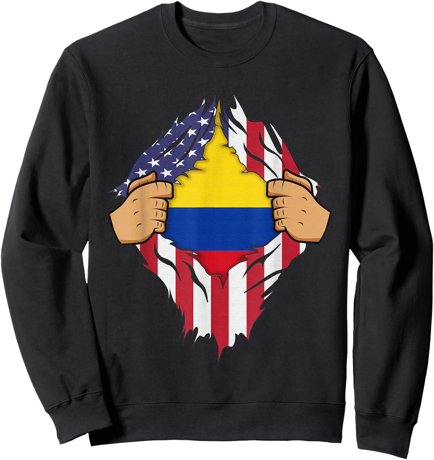 COLOMBIAN FLAG COLOMBIA Men Women Kids Gift Sweatshirt - Sweatshirt | Black