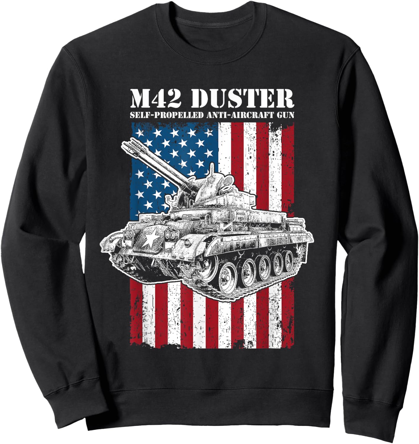 M42 Duster Self-Propelled Anti-Aircraft Gun Sweatshirt - Sweatshirt | Black