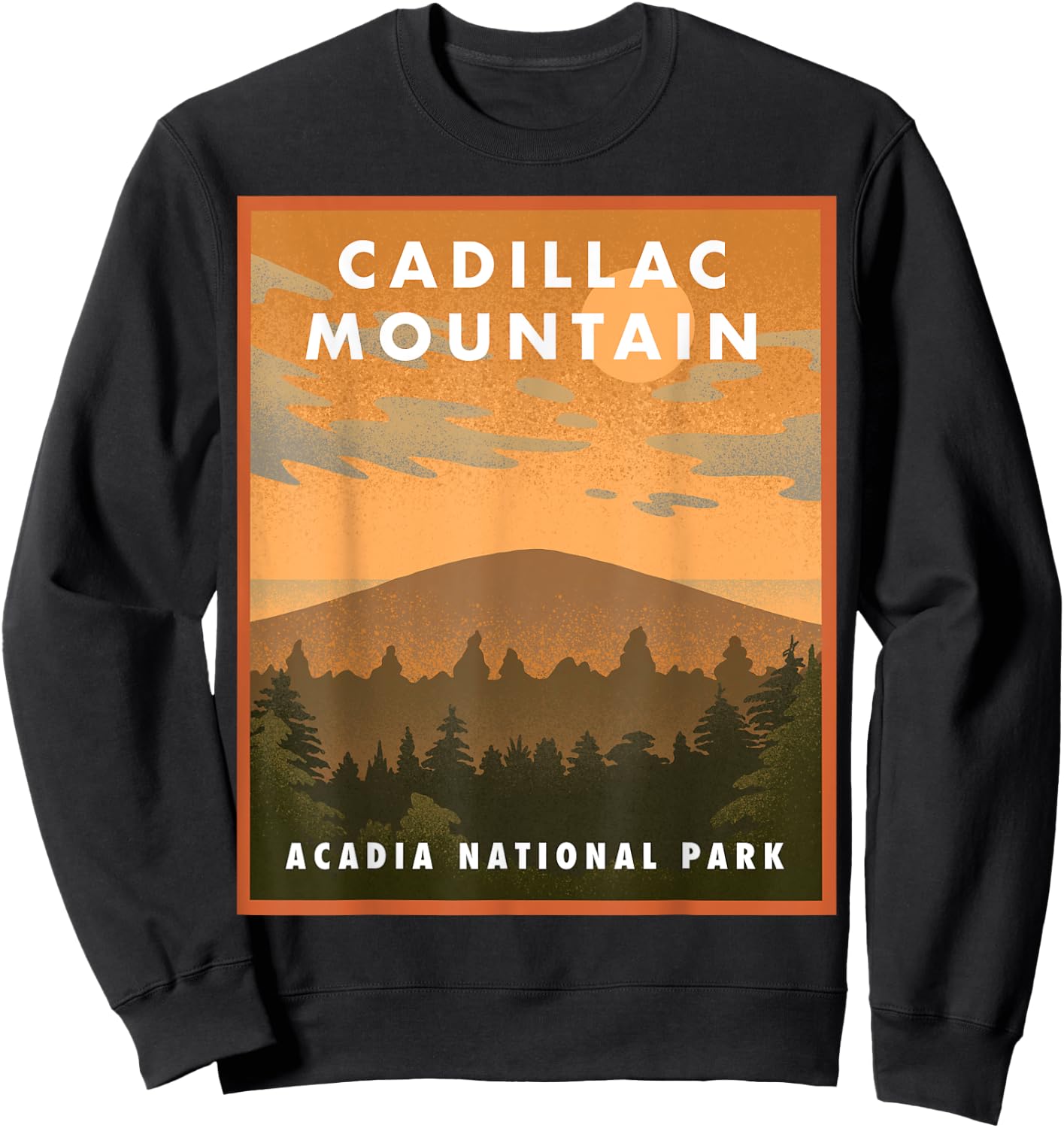 Cadillac Mountain Acadia National Park Sweatshirt - Sweatshirt | Black