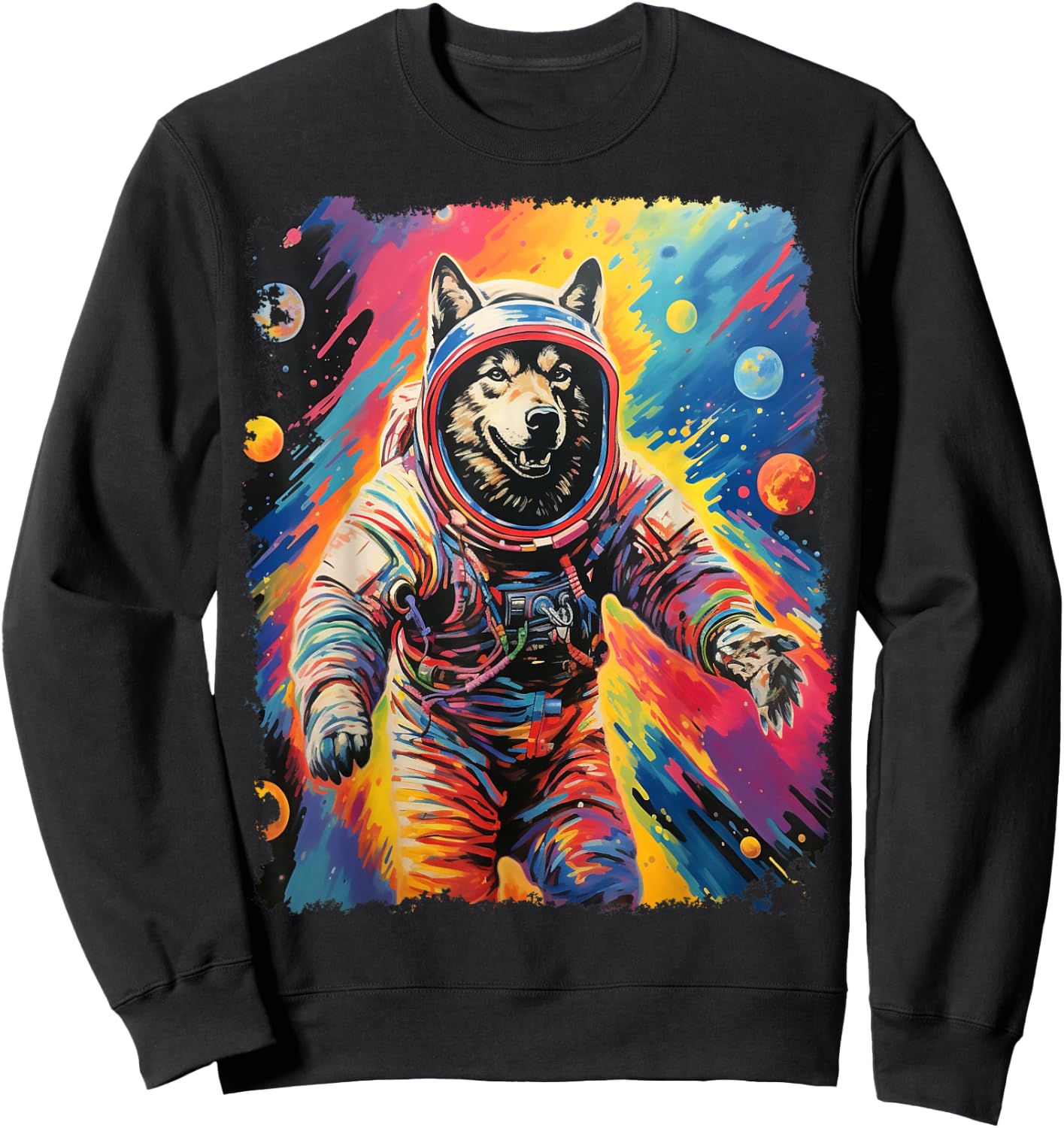 Space Wolf Sweatshirt - Sweatshirt | Black