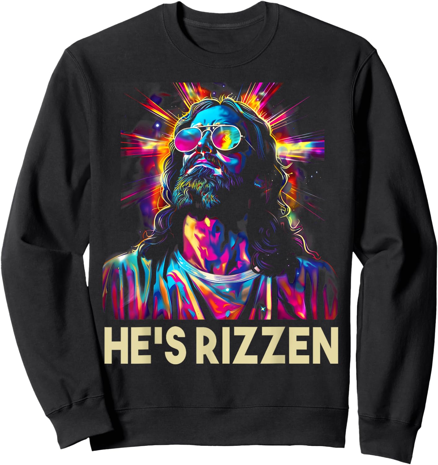 Jesus Is Rizzen He Is Rizzen Sweatshirt - Sweatshirt | Black