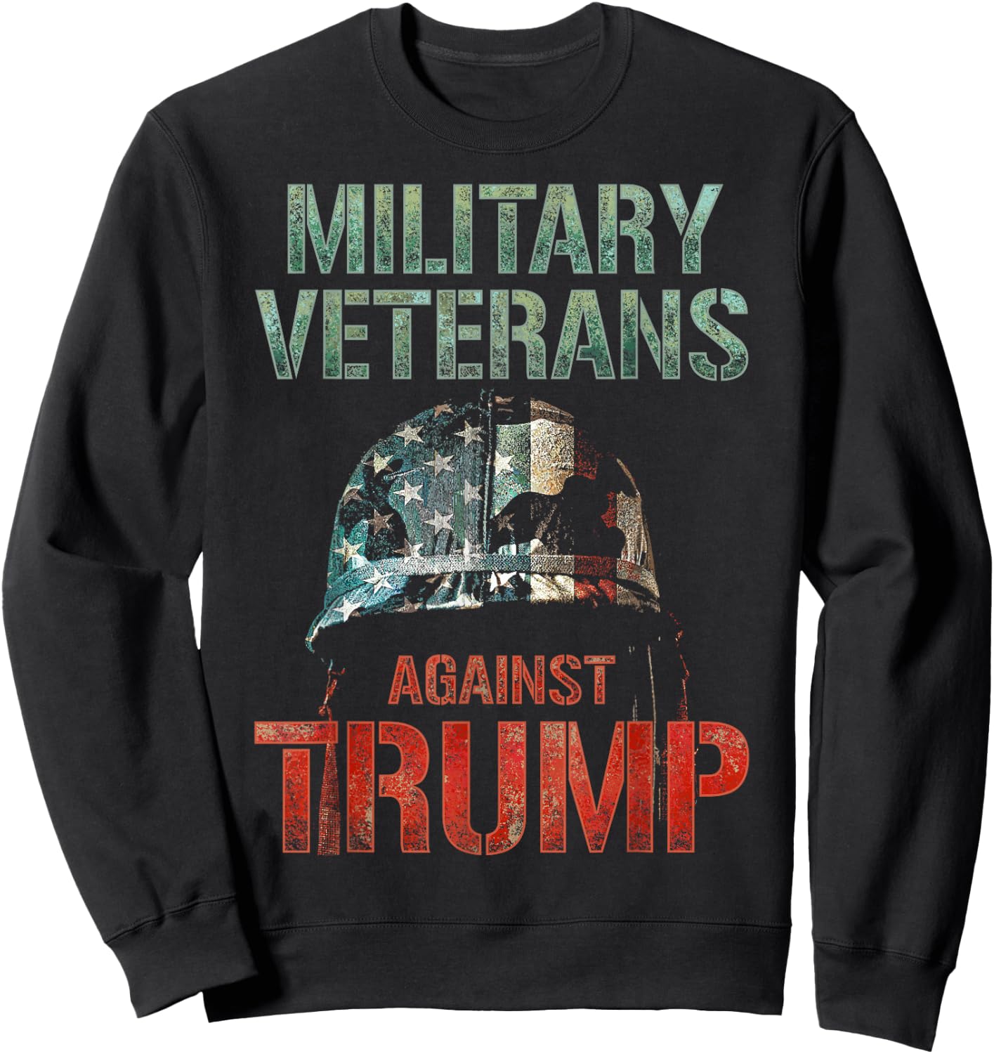 Military Veterans Against Trump 2020 Conflict USA Election Sweatshirt - Sweatshirt | Black