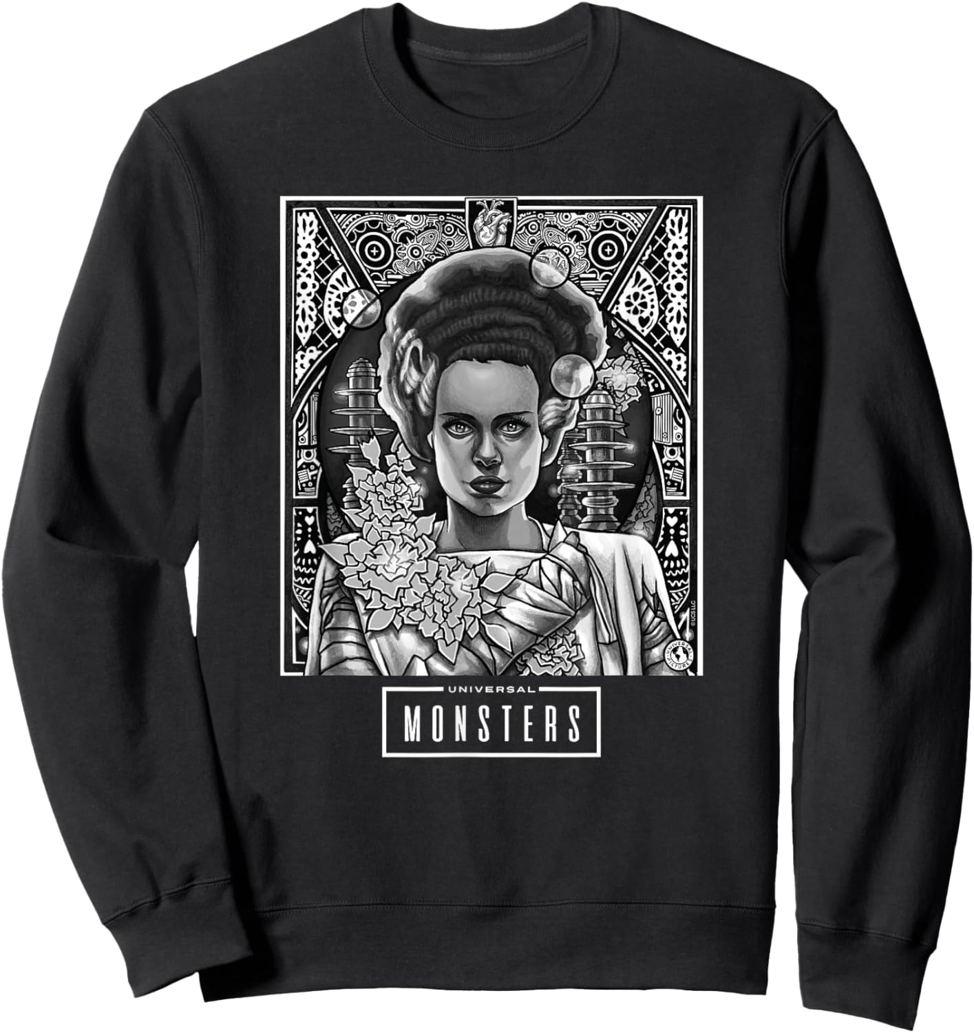 Universal Monsters Bride of Frankenstein Ofrenda Sweatshirt - Sweatshirt | Black