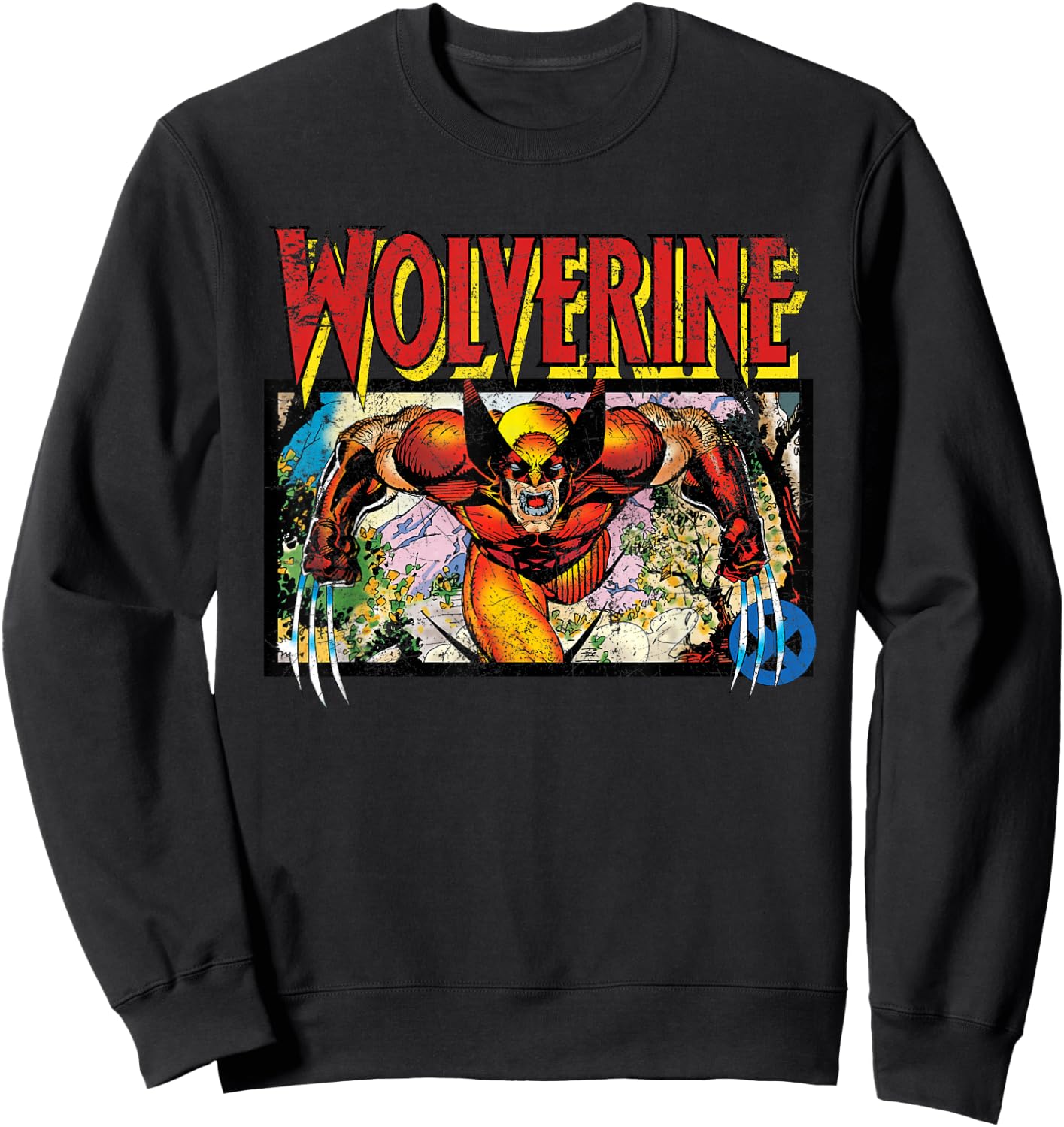 Marvel X-Men Retro Wolverine 90s Sweatshirt - Sweatshirt | Black