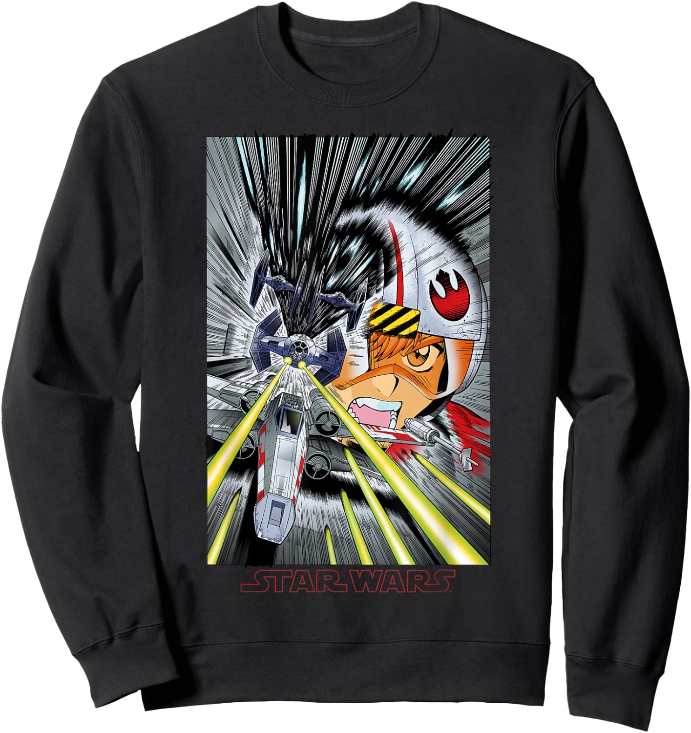 Star Wars Rebel Pilot Anime Poster Sweatshirt - Sweatshirt | Black
