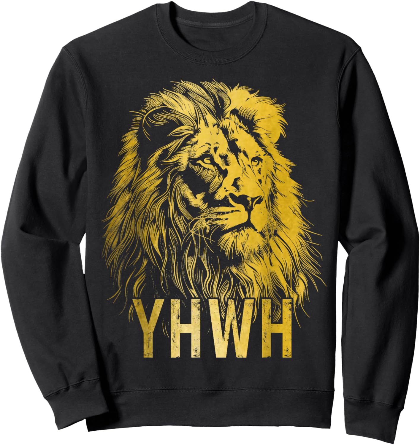 YHWH Hebrew Israelite Lion Of Judah Tribe Jew Jewish Yahweh Sweatshirt - Sweatshirt | Black