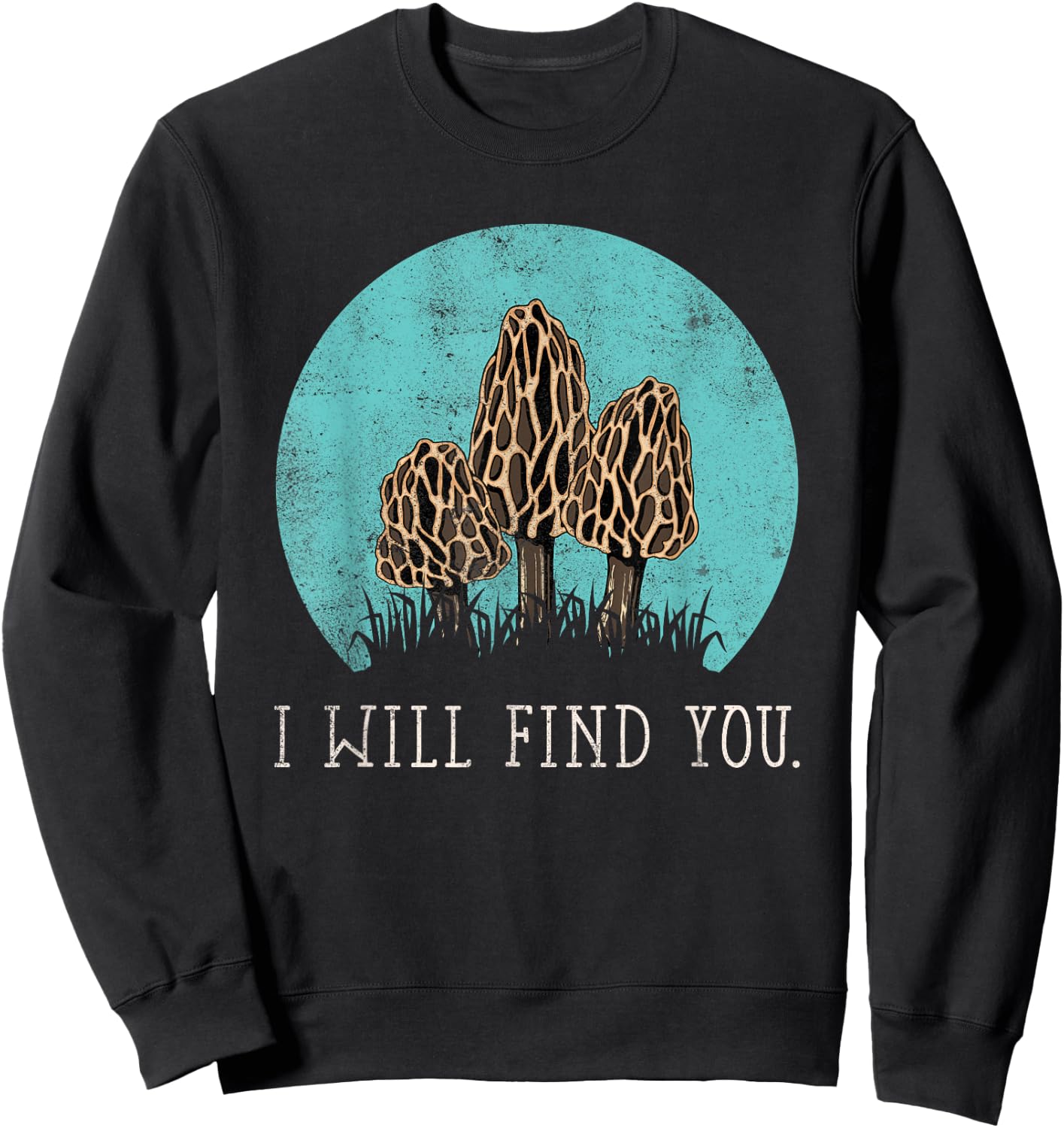 Morel Mushroom Collector Graphic Sweatshirt - Sweatshirt | Black