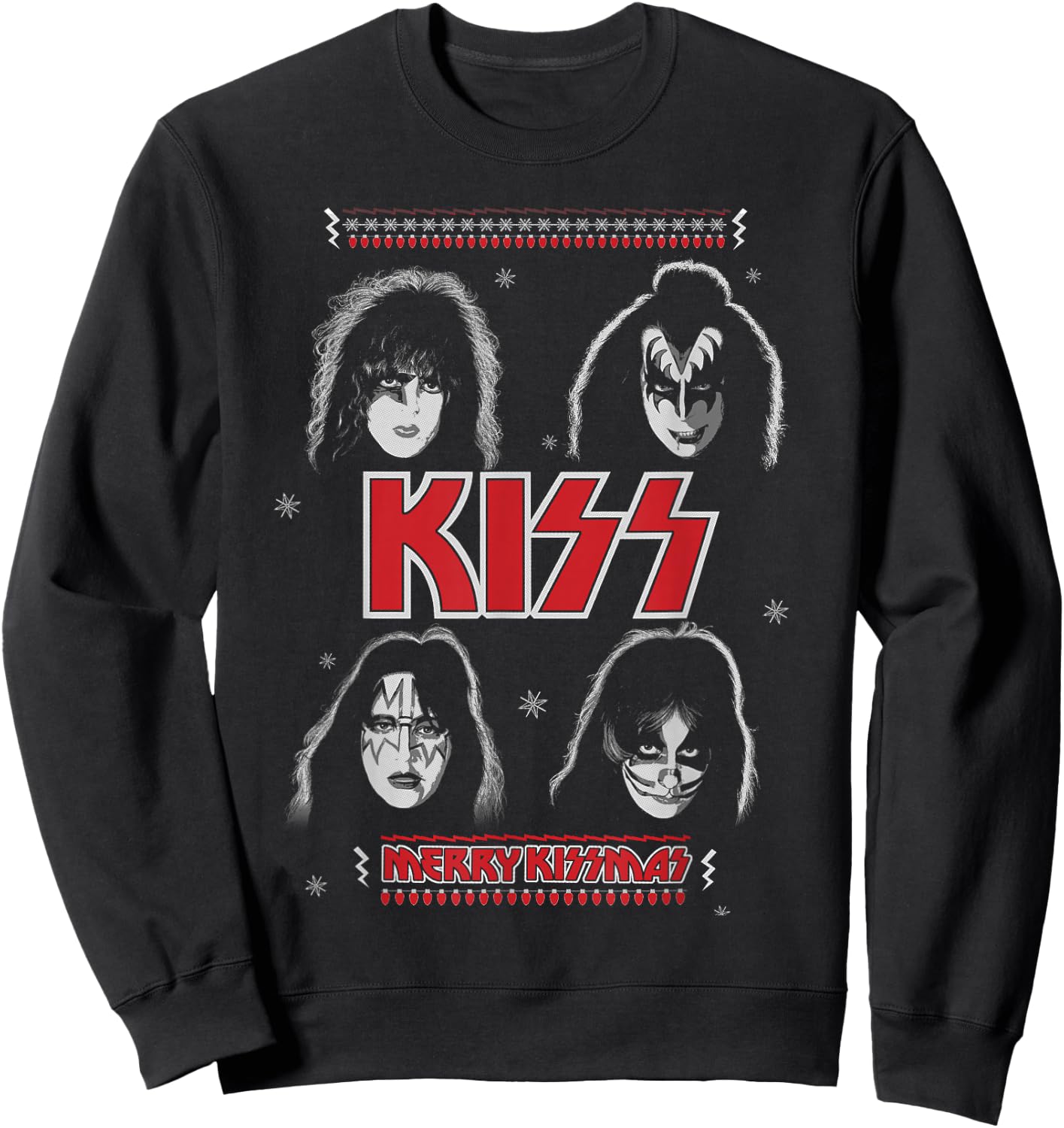 KISS - Merry KISSmas Sweatshirt - Sweatshirt | Black