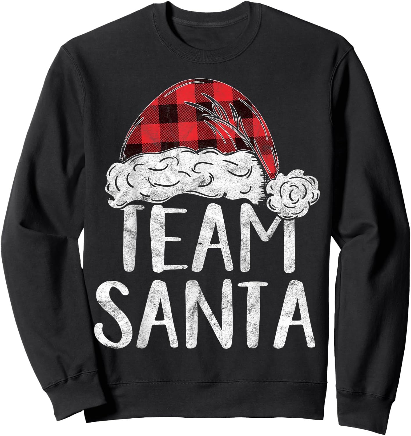 Team Santa Christmas Costume Gift Matching Family Claus Xmas Sweatshirt - Sweatshirt | Black