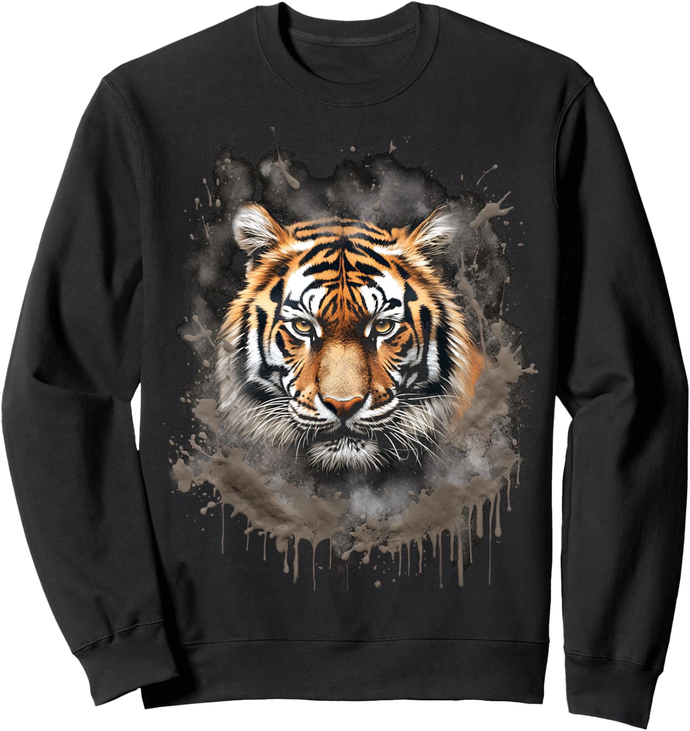 White Tiger Iconic Bengal Sumatran Tigers Wildlife Sweatshirt - Sweatshirt | Black