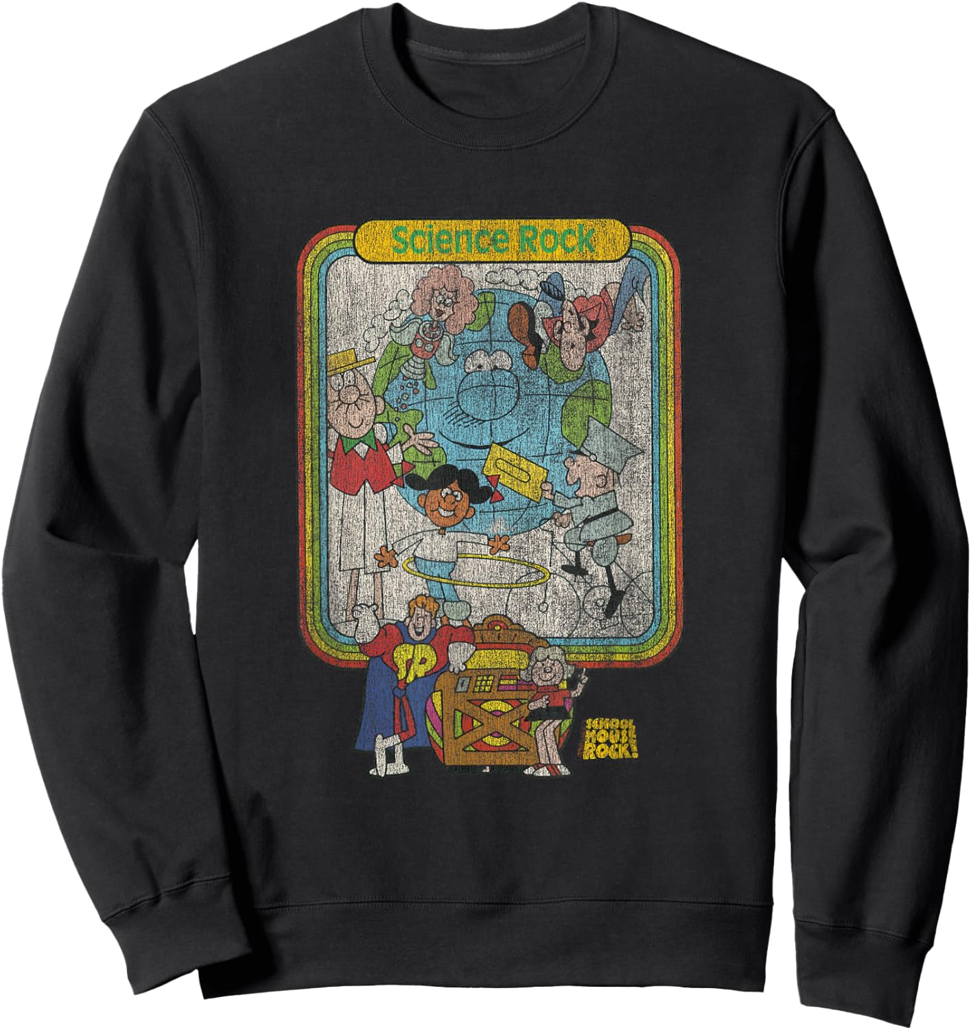 Ripple Junction x Schoolhouse Rock Science Rock Sweatshirt - Sweatshirt | Black
