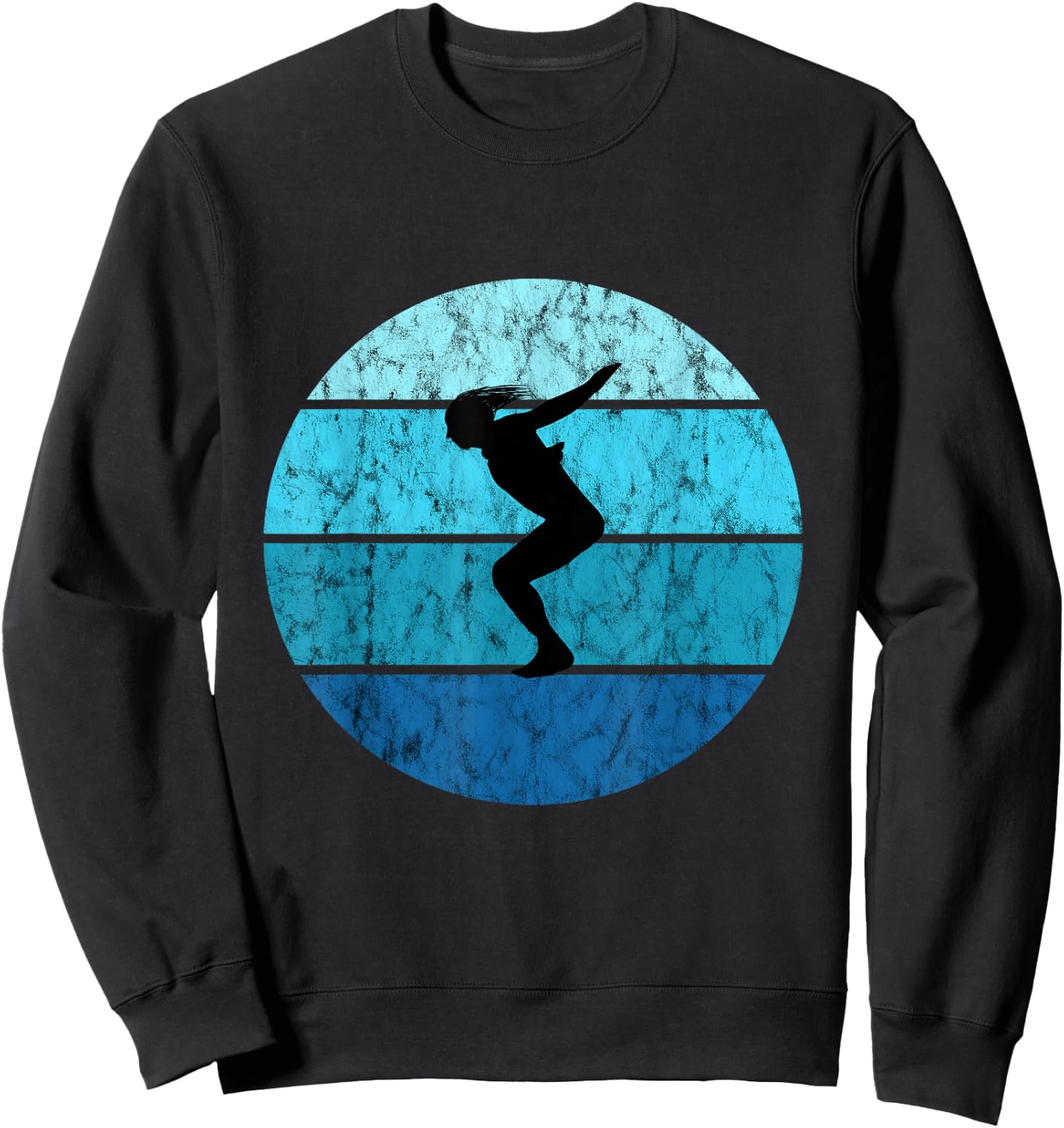 Retro Vintage Ocean Tower Jumping Board Sweatshirt - Sweatshirt | Black
