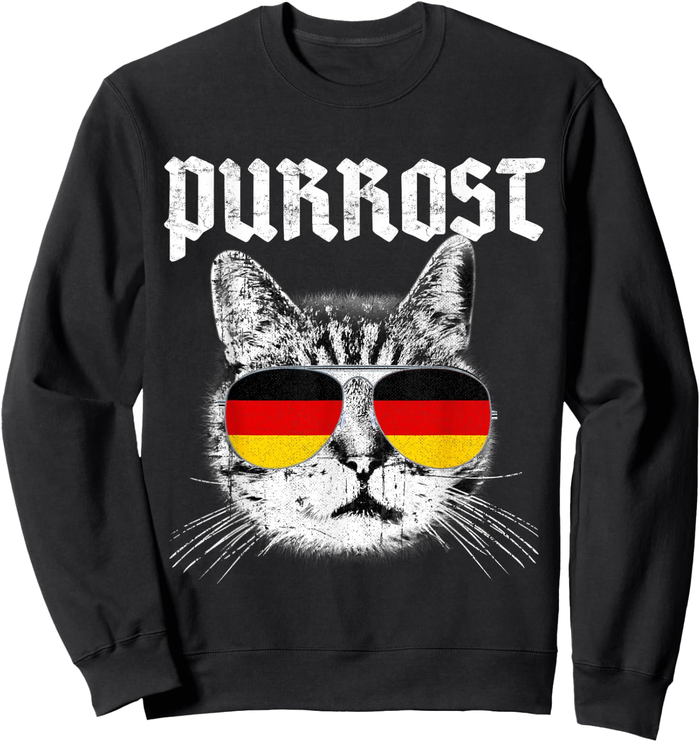 PURROST Prost Oktoberfest Cat Funny German Flag Kids Gift Sweatshirt - Sweatshirt | Black