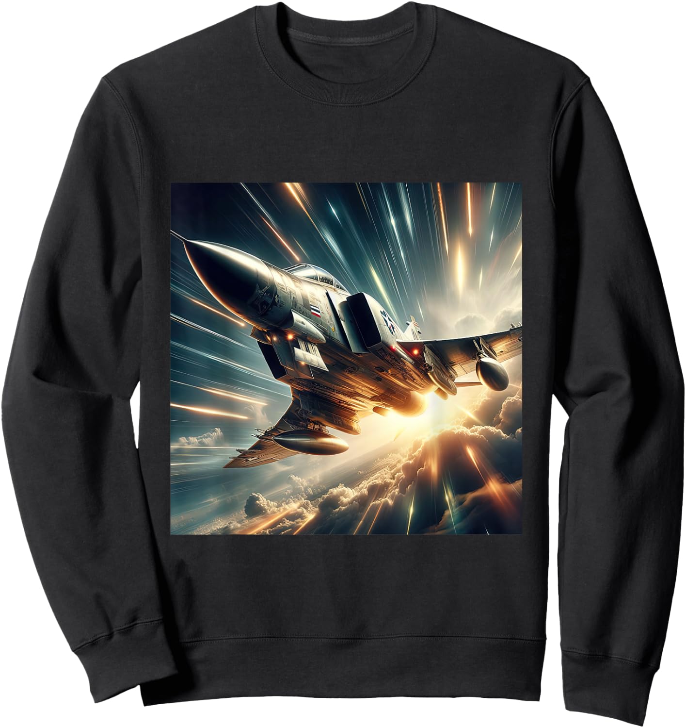 F-4 Phantom II McDonnell Douglas Aircraft Aviation Pilot Sweatshirt - Sweatshirt | Black