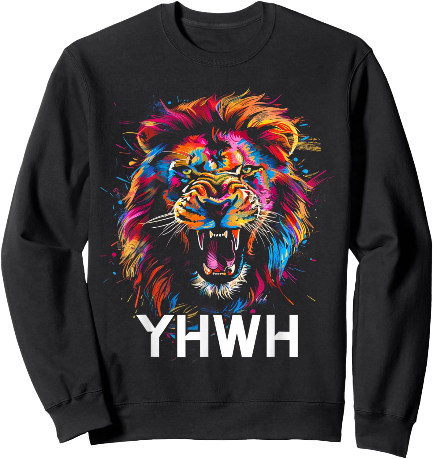 Hebrew Israelite Lion Of Judah Tribe YHWH Jew Jewish Yah Sweatshirt - Sweatshirt | Black