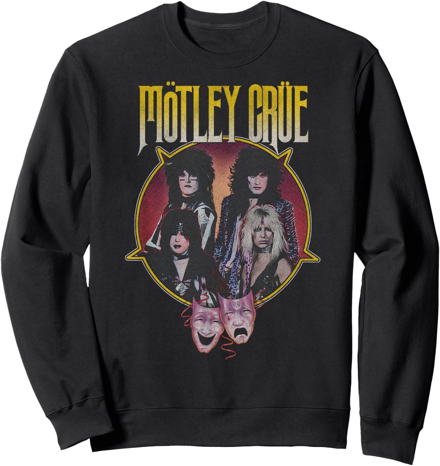 Mötley Crüe - Theatre Of Pain - Pentagram Sweatshirt - Sweatshirt | Black