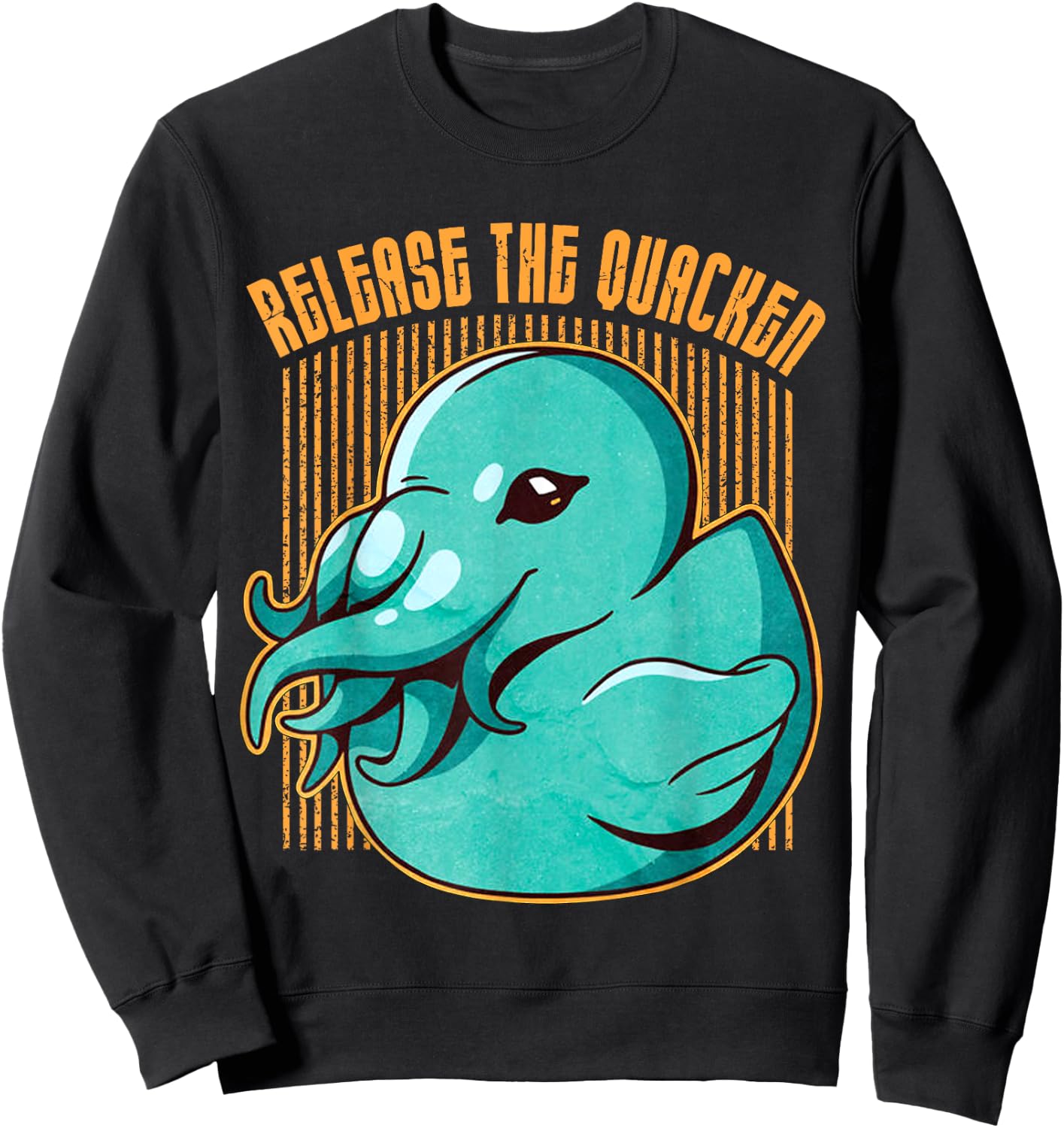 Release The Quacken Cute Octopus Duck Kraken Sweatshirt - Sweatshirt | Black
