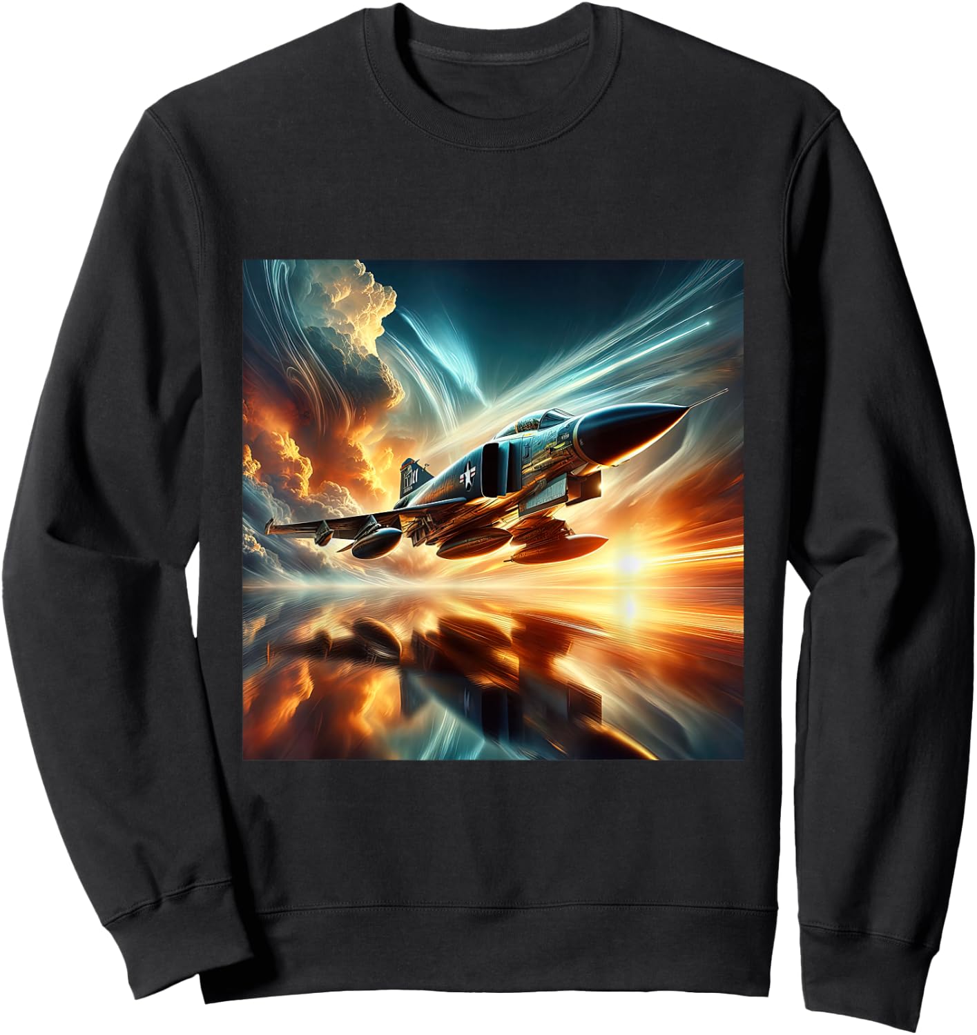 F-4 Phantom II McDonnell Douglas Aircraft Aviation Pilot Sweatshirt - Sweatshirt | Black