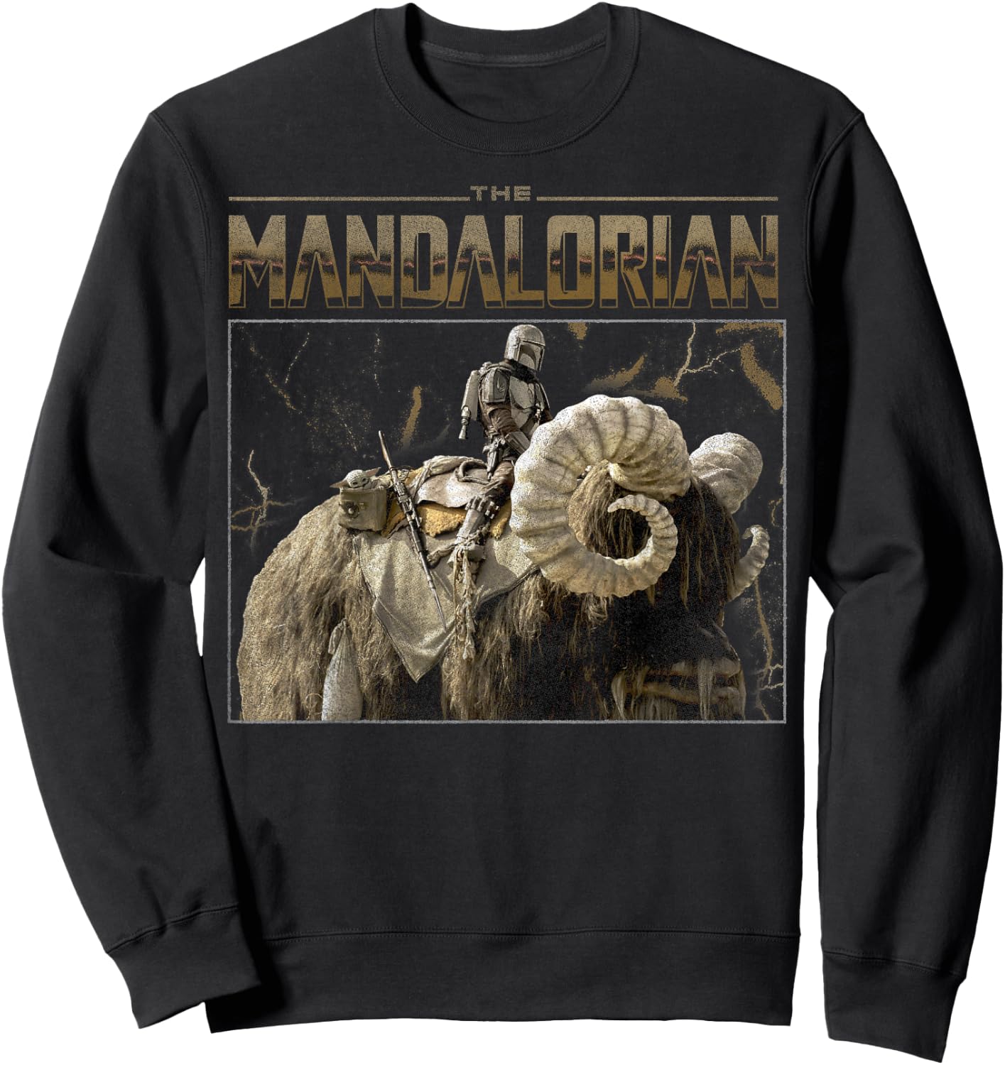 Star Wars: The Mandalorian & The Child Bantha Ride Sweatshirt - Sweatshirt | Black