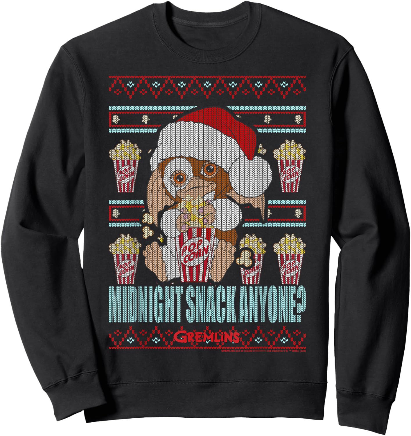 Gremlins Christmas Midnight Snack Anyone Ugly Sweater Sweatshirt - Sweatshirt | Black