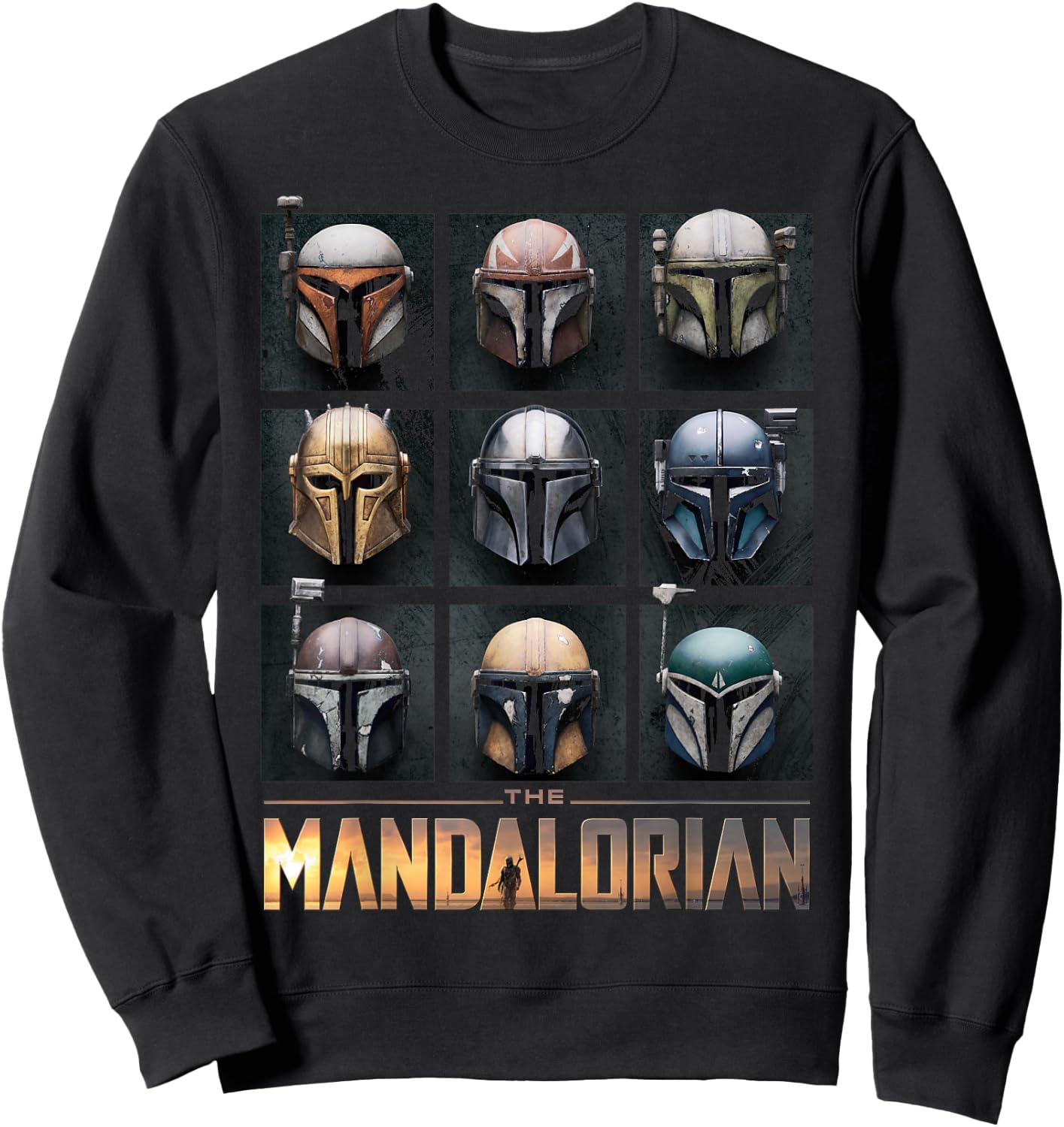 Star Wars The Mandalorian Helmet Box Up Sweatshirt - Sweatshirt | Black