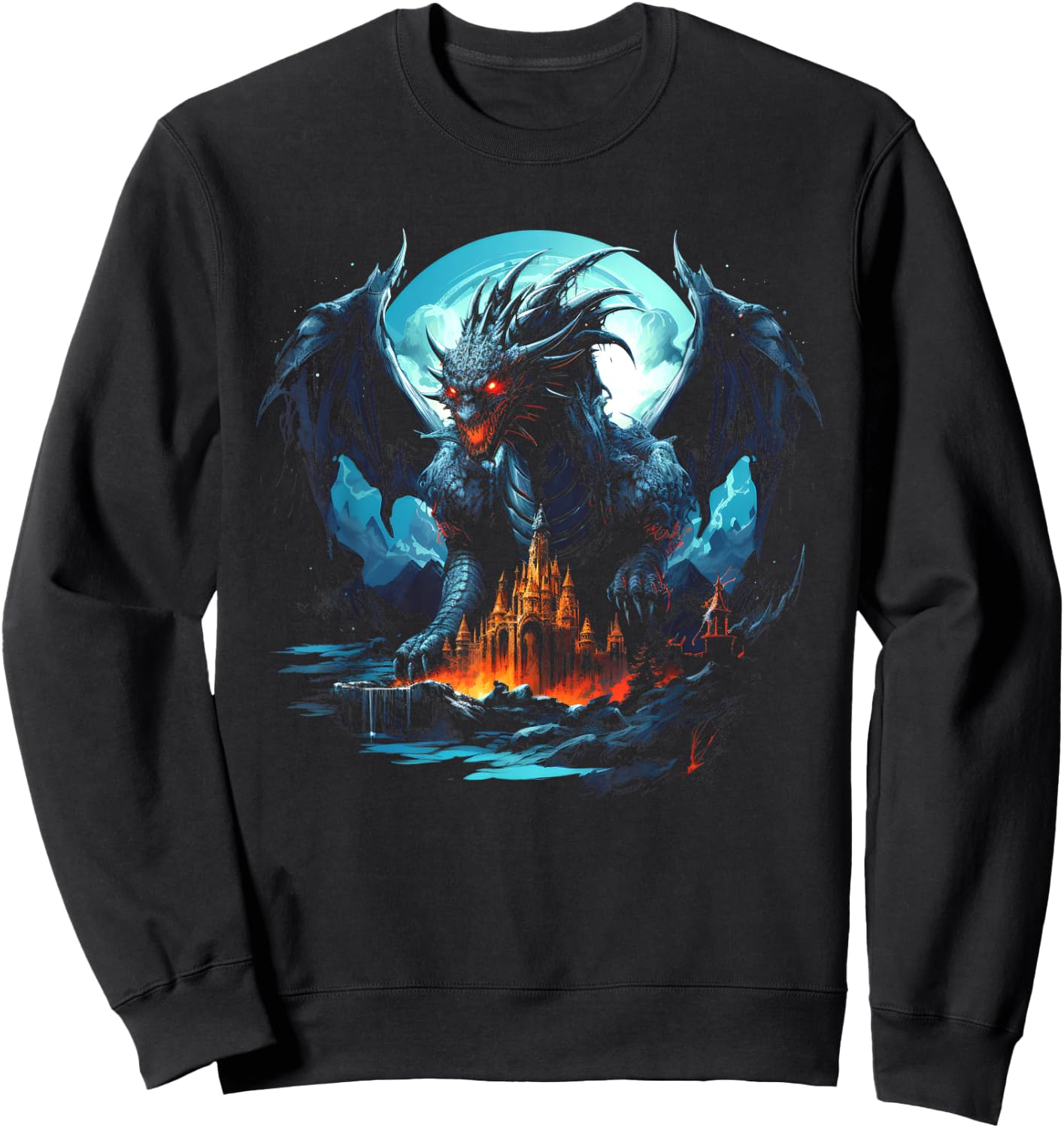 Frost Dragon Ice Dragon Sweatshirt - Sweatshirt | Black