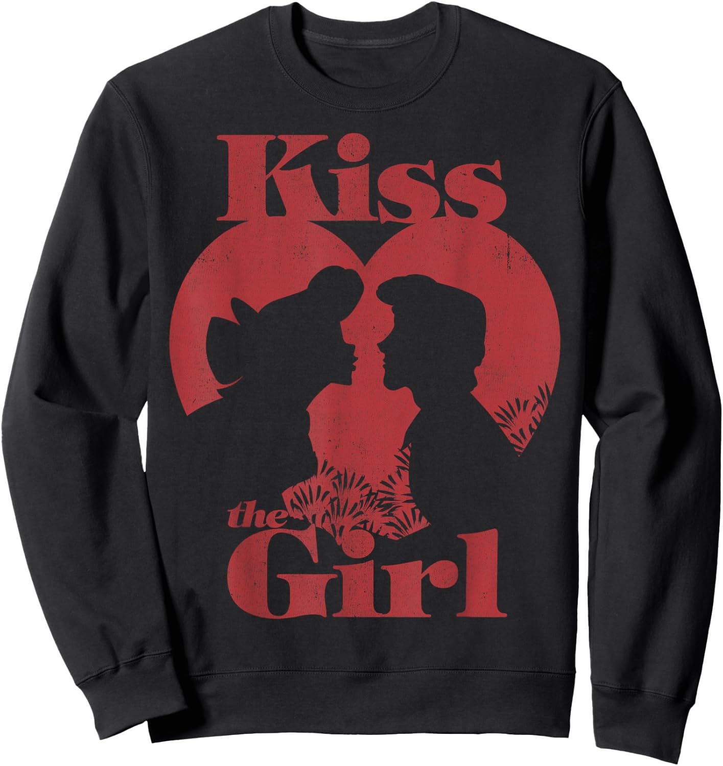 Disney The Little Mermaid Ariel and Eric Kiss The Girl Small Sweatshirt - Sweatshirt | Black