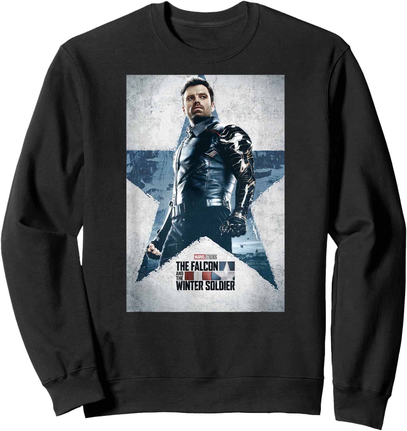 Marvel The Falcon and The Winter Soldier Bucky Barnes Poster Sweatshirt - Sweatshirt | Black