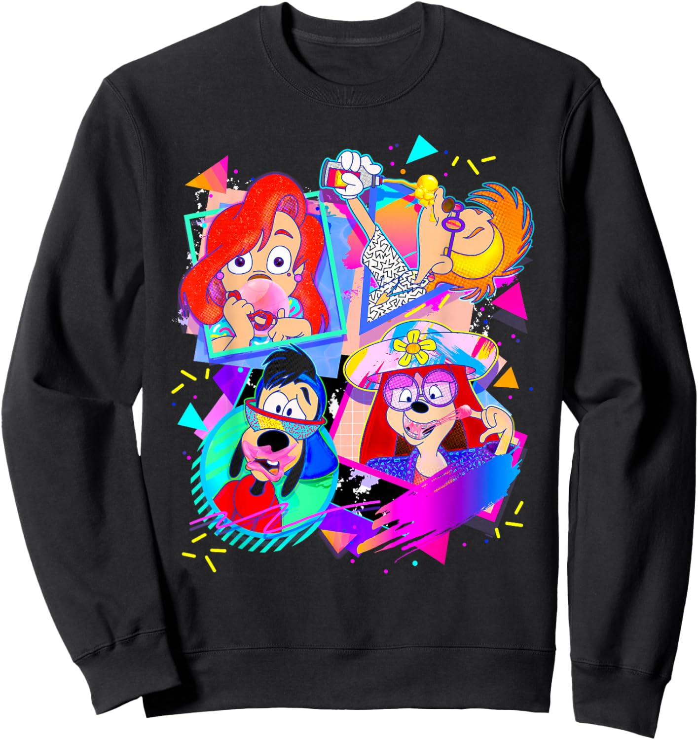 Disney A Goofy Movie Bubble Gum Retro Nineties Sweatshirt - Sweatshirt | Black