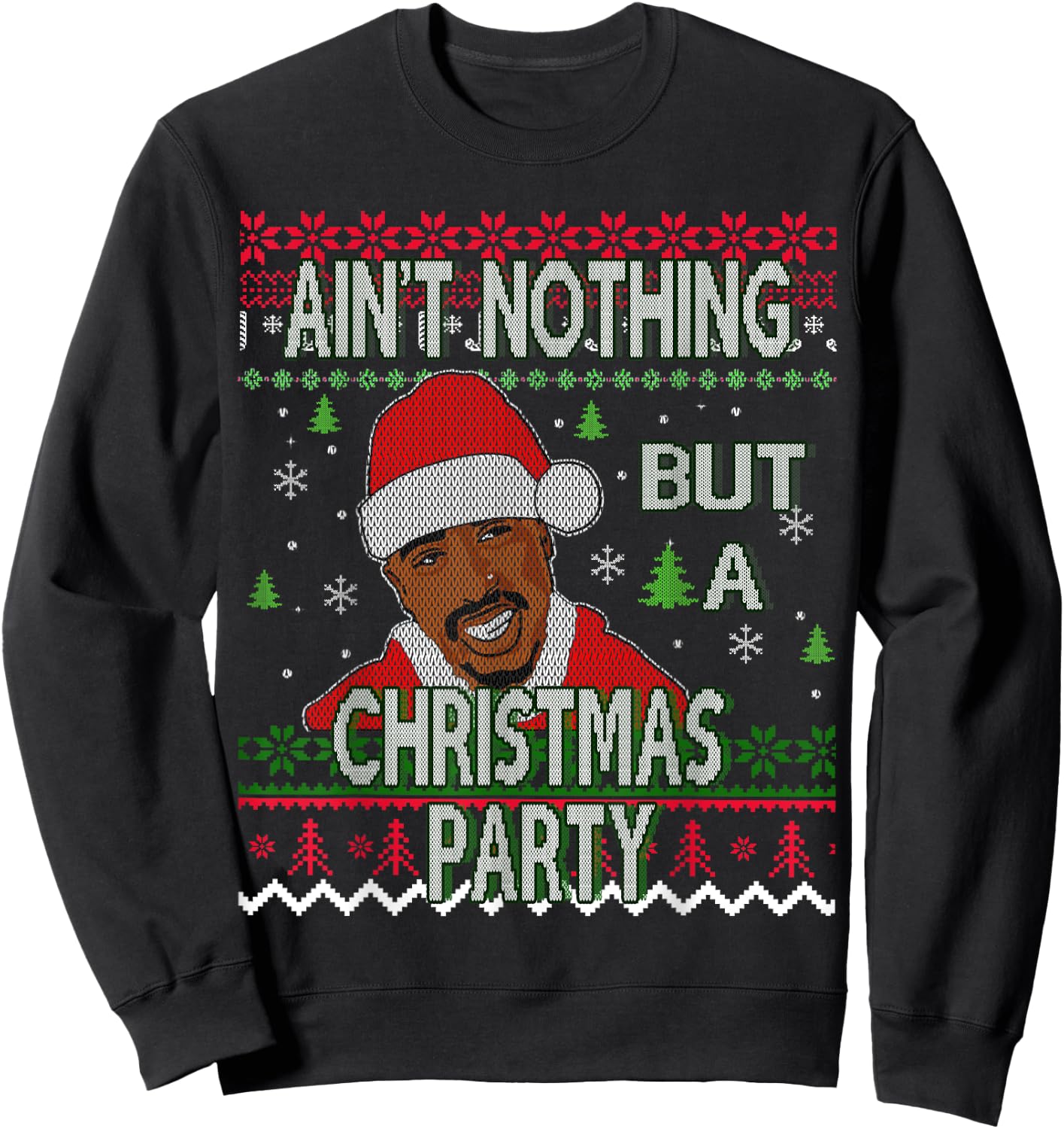 Hip Hop Christmas Party Sweatshirt - Sweatshirt | Black