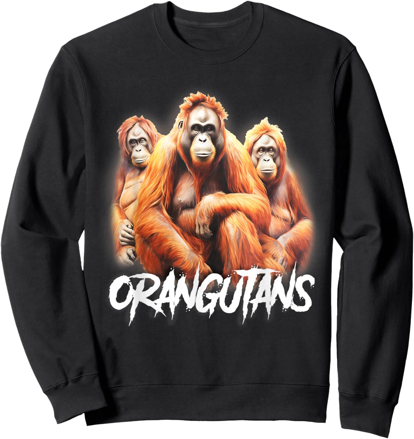 Orangutan Great Apes Sweatshirt - Sweatshirt | Black