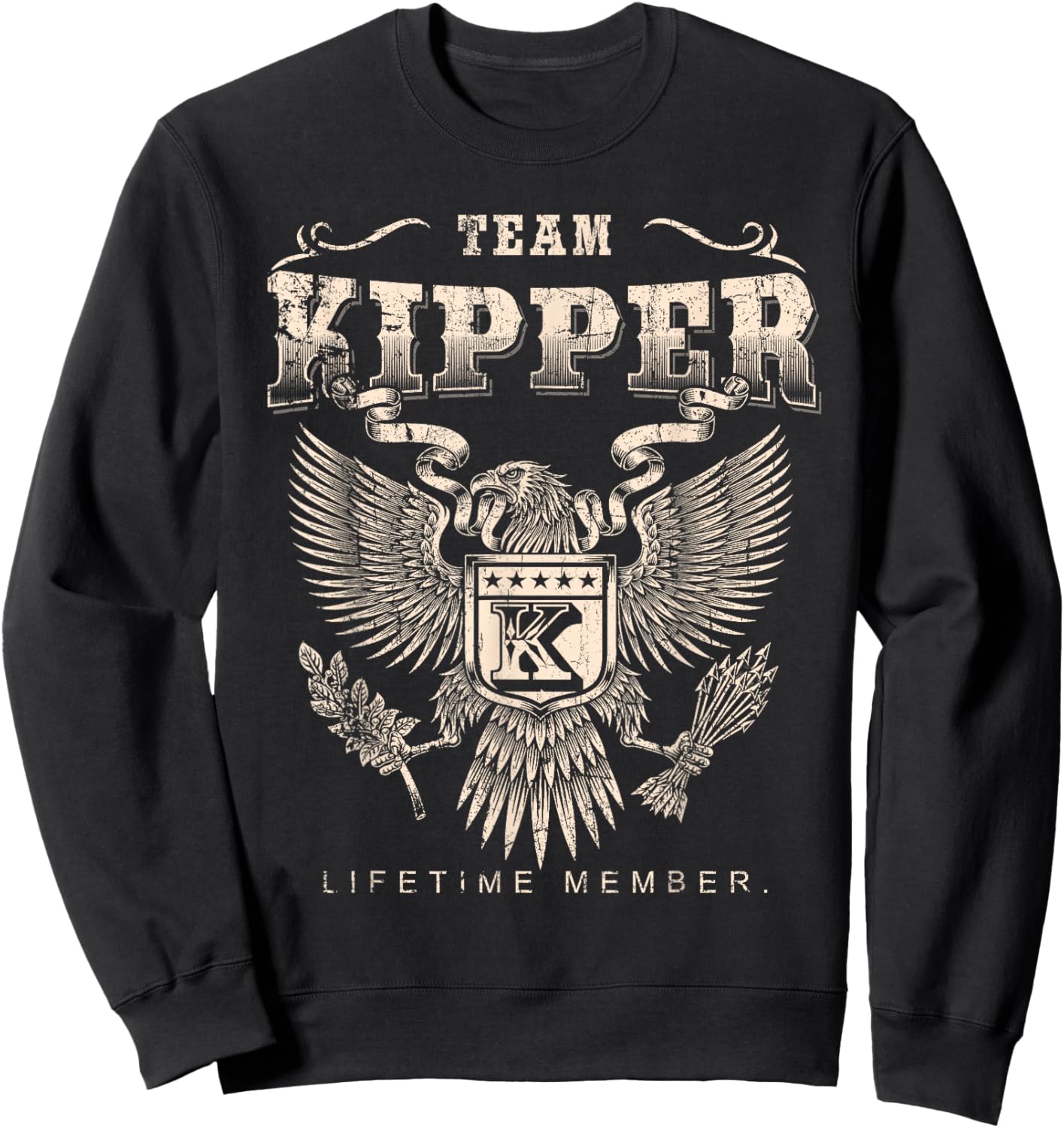 Team Kipper Lifetime Member - Kipper Name Sweatshirt - Sweatshirt | Black