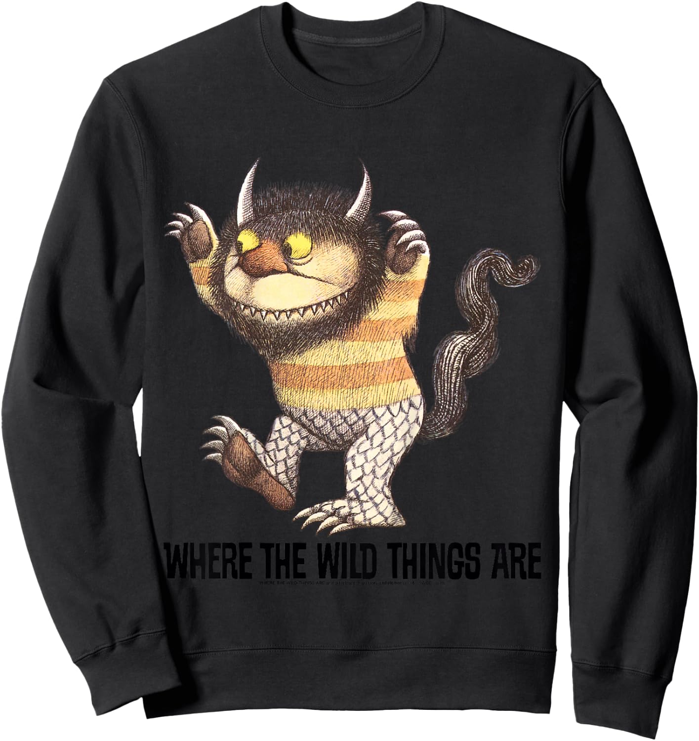 Kids Where The Wild Things Are Horned Monster Portrait Sweatshirt - Sweatshirt | Black