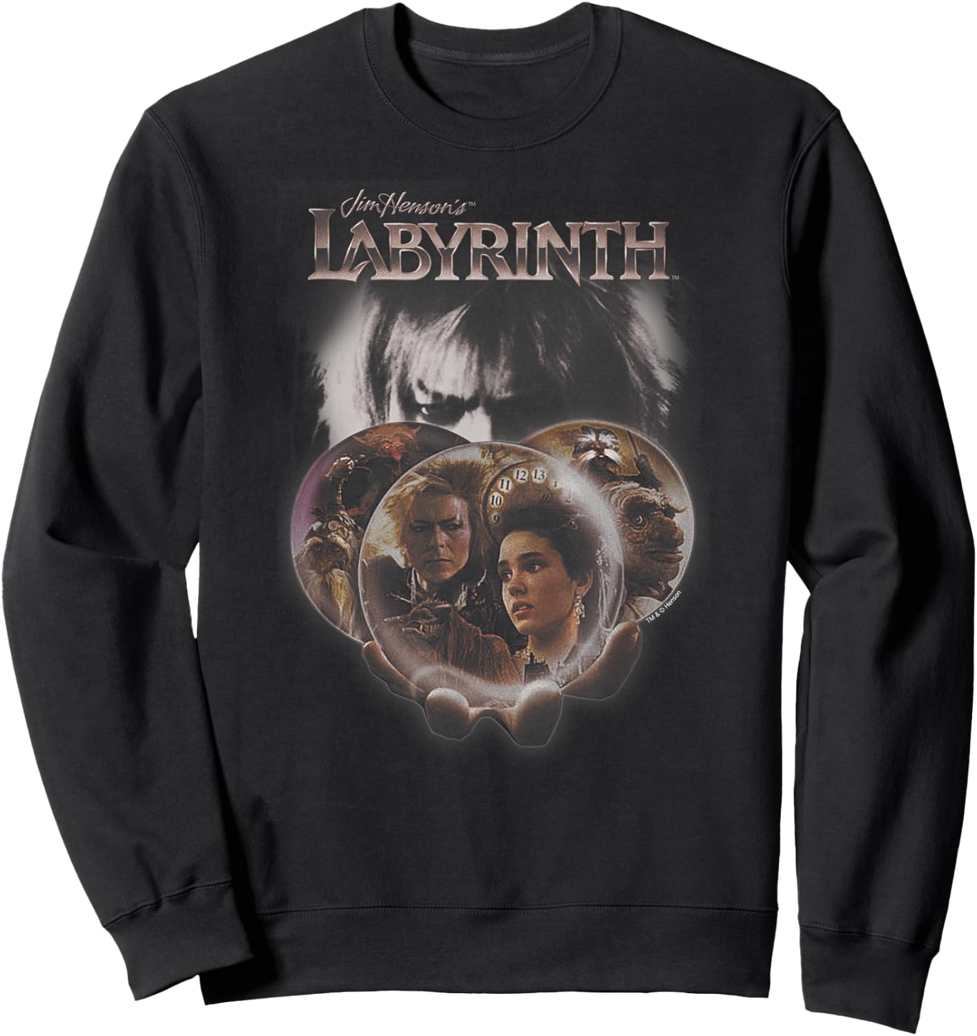 Labyrinth Globes Sweatshirt - Sweatshirt | Black
