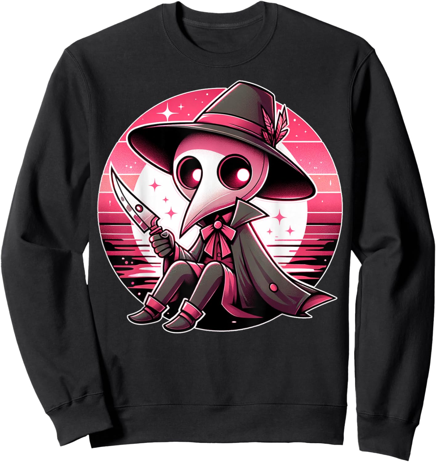 Creepy Cute Goth Kawaii Emo Soft Pastel Voodoo Anime Stuff Sweatshirt - Sweatshirt | Black