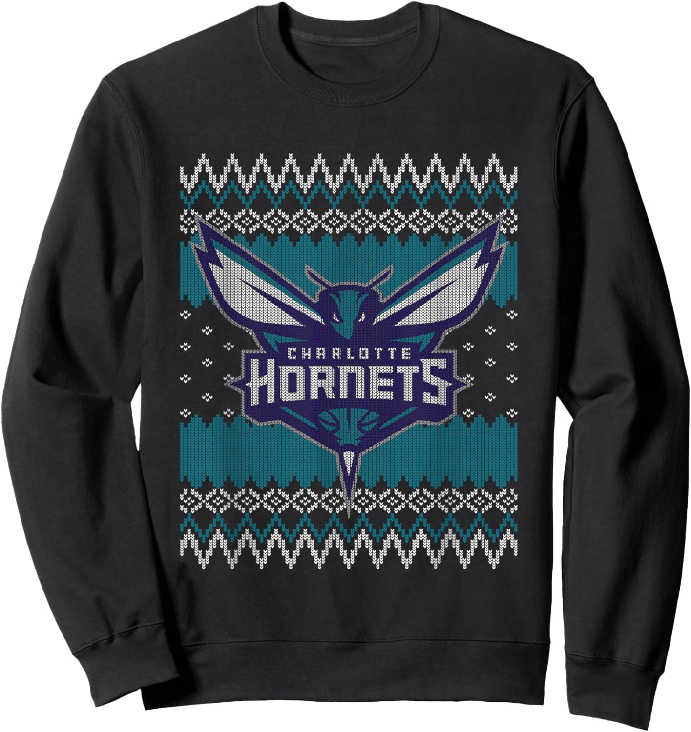 NBA Charlotte Hornets Ugly Christmas Sweater Style Sweatshirt - Sweatshirt | Black