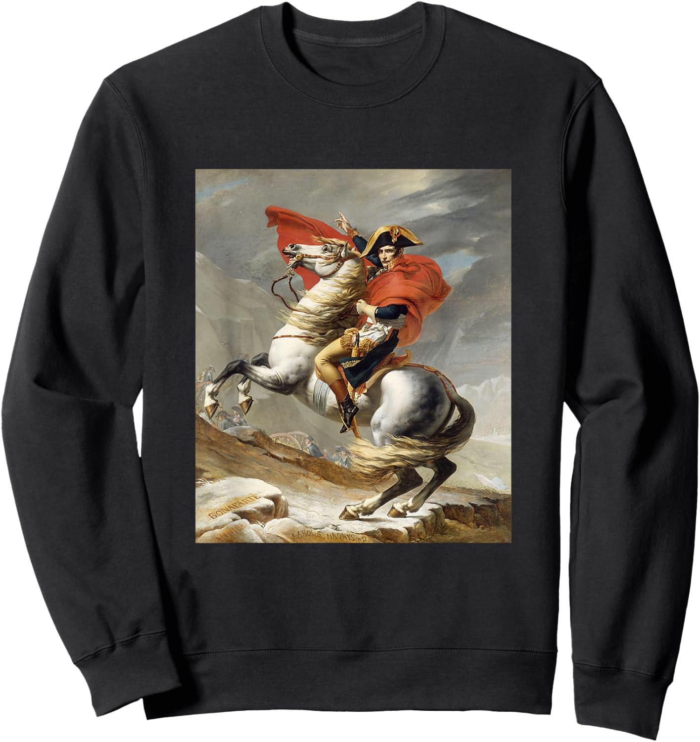 Napoleon Bonaparte Jacques-Louis David Neoclassicism Art Sweatshirt - Sweatshirt | Black