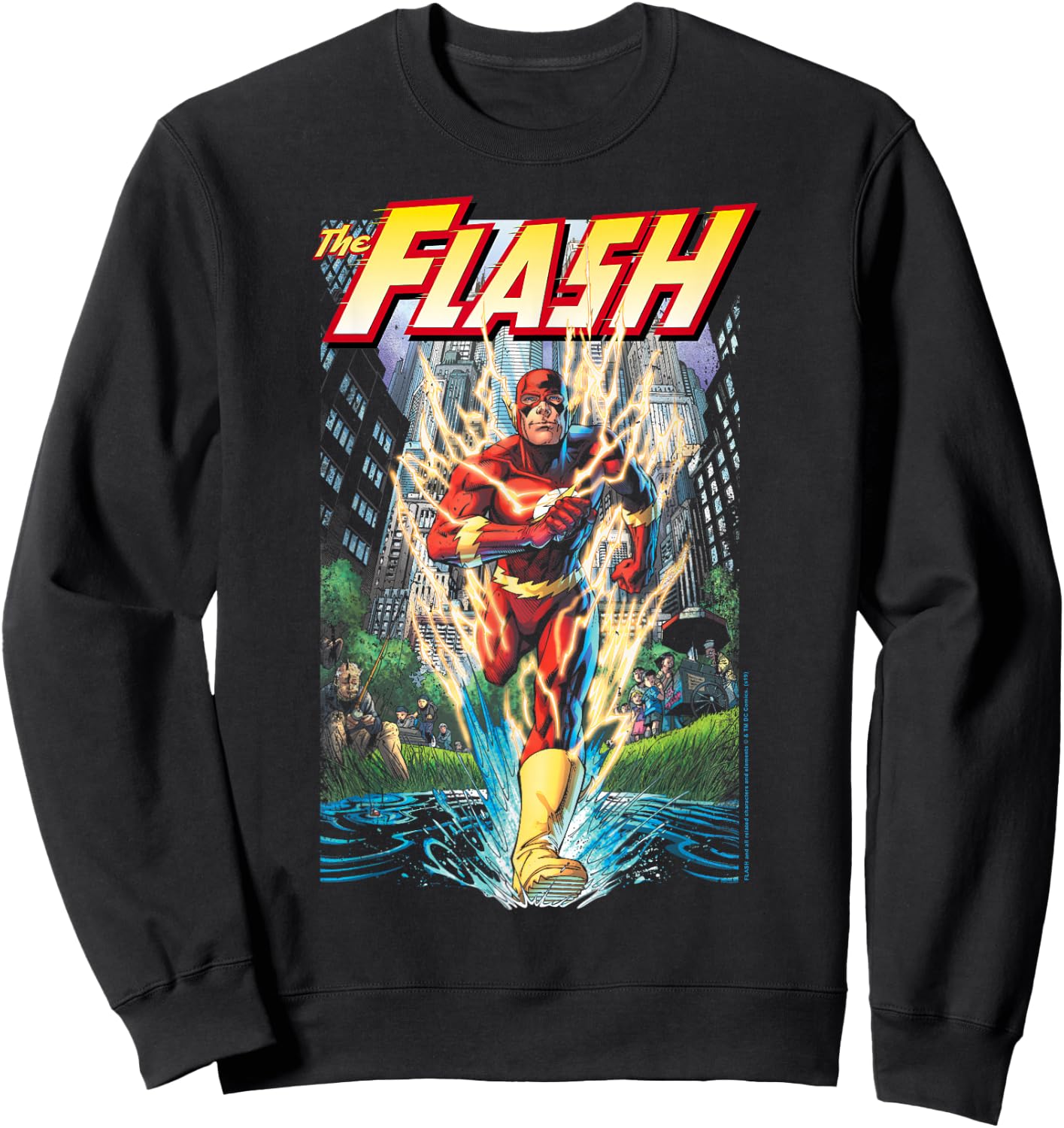 DC Comics The Flash Modern Comic Cover Sweatshirt - Sweatshirt | Black