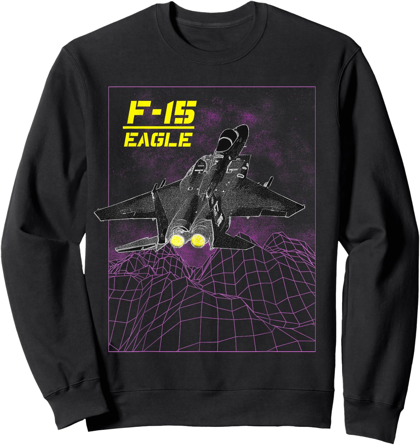 F-15 Eagle Fighter Jet Sweatshirt - Sweatshirt | Black