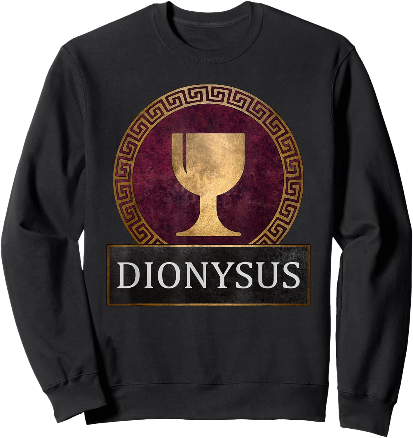 Dionysus Ancient Greek God of Wine Symbol Sweatshirt - Sweatshirt | Black
