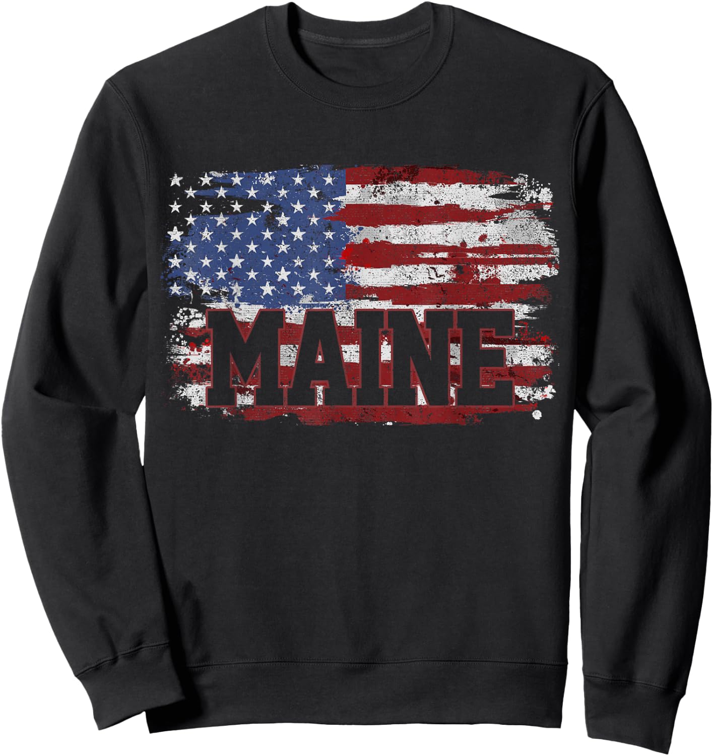 Maine Vintage Sweatshirt - Sweatshirt | Black