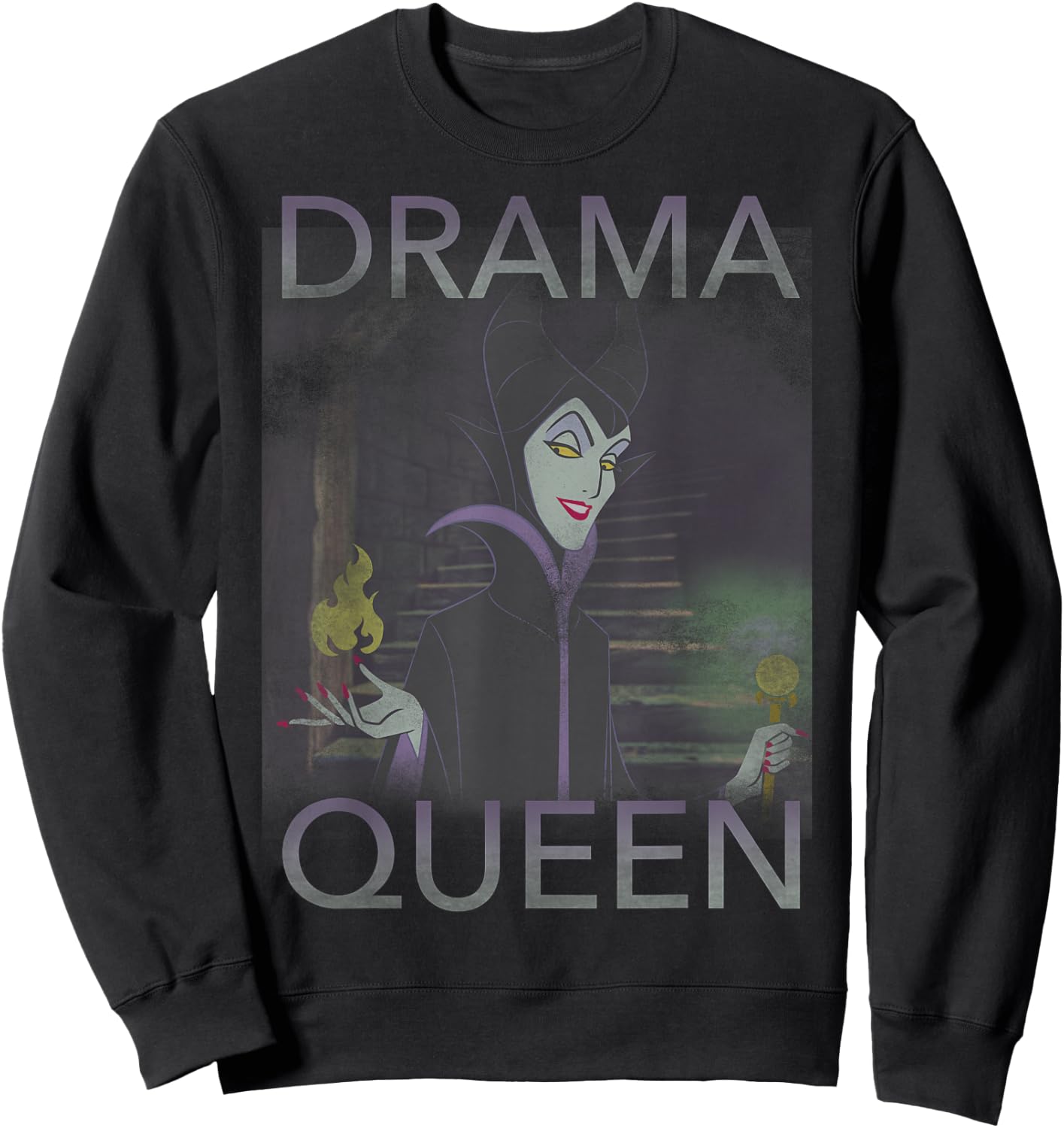 Disney Villains Maleficent Drama Queen Portrait Sweatshirt - Sweatshirt | Black