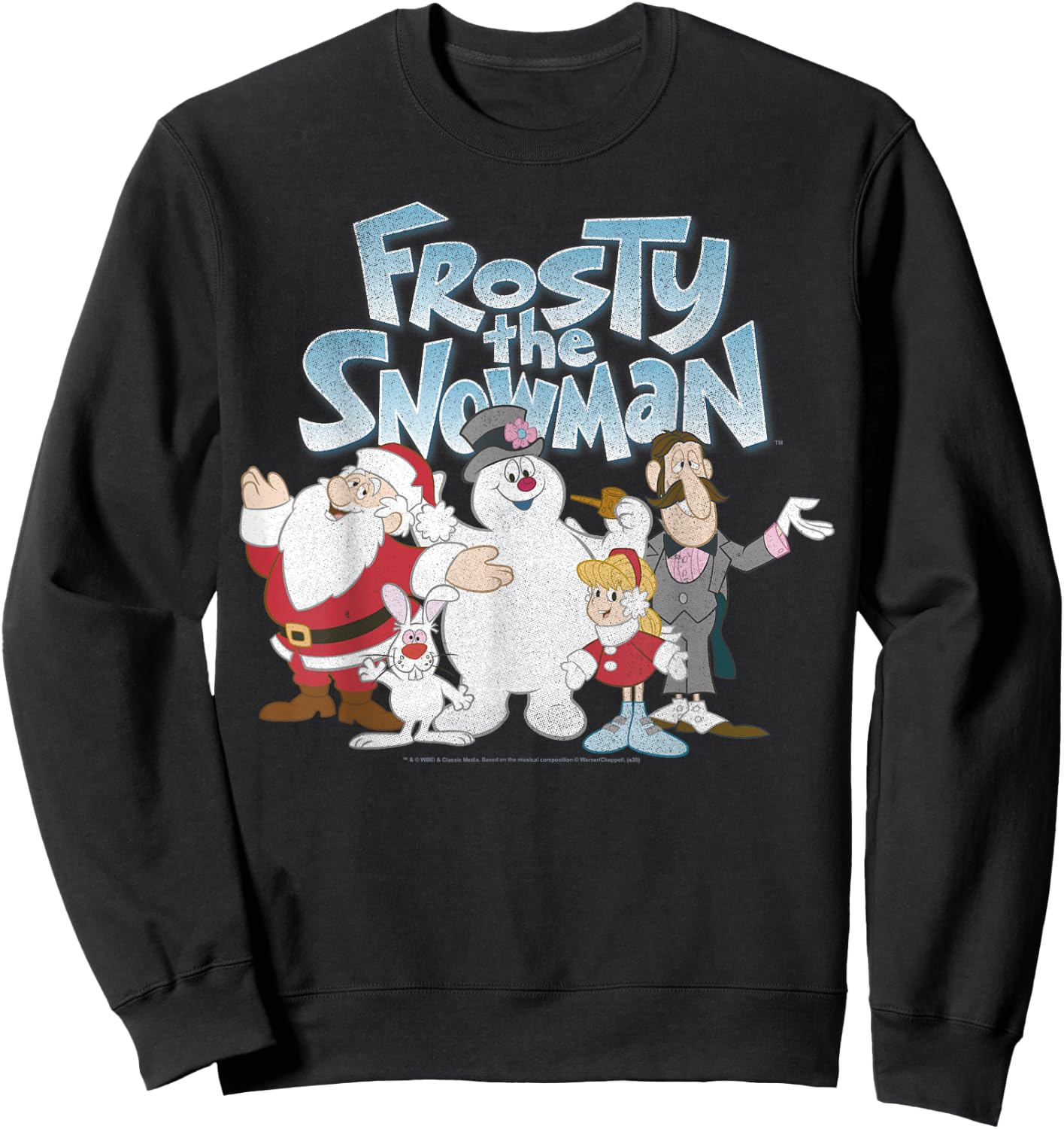 Frosty The Snowman Group Shot Logo Sweatshirt - Sweatshirt | Black